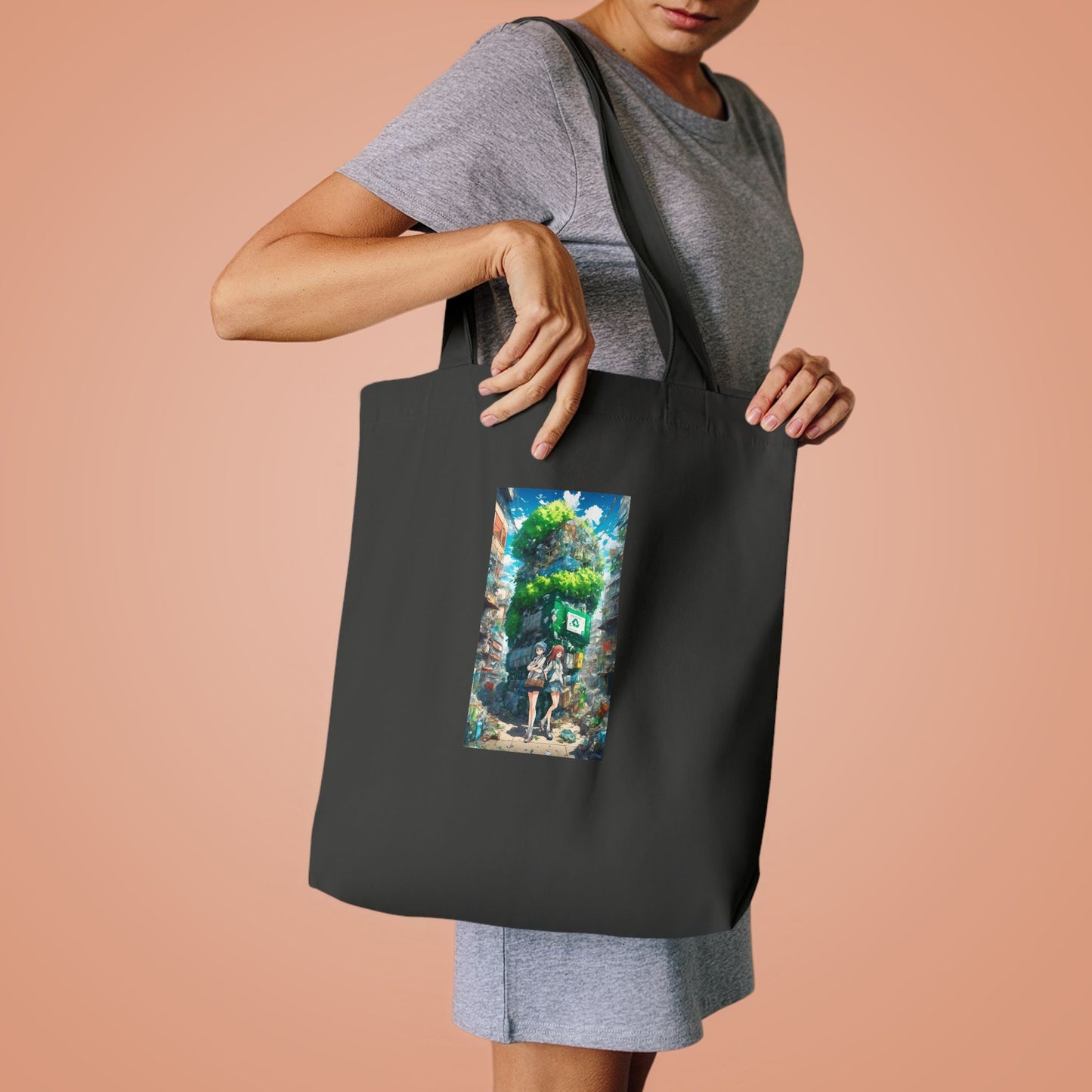 Urban Recycling Anime Friends Reusable Eco Tote Bag