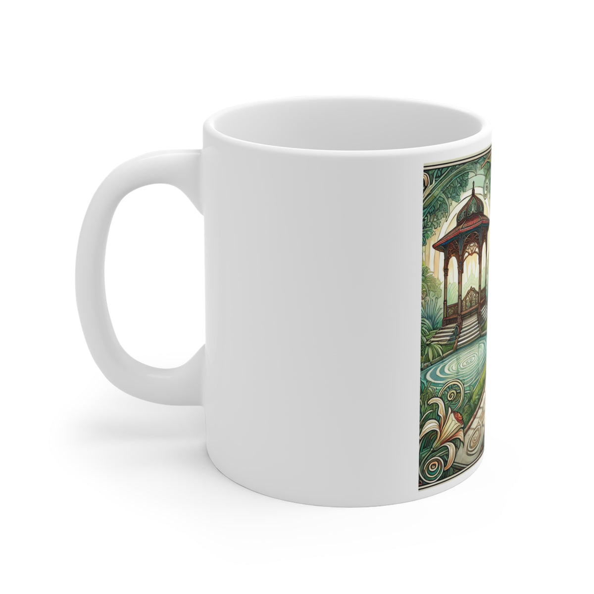 Botanical Gazebo Garden Art Nouveau Coffee Mug