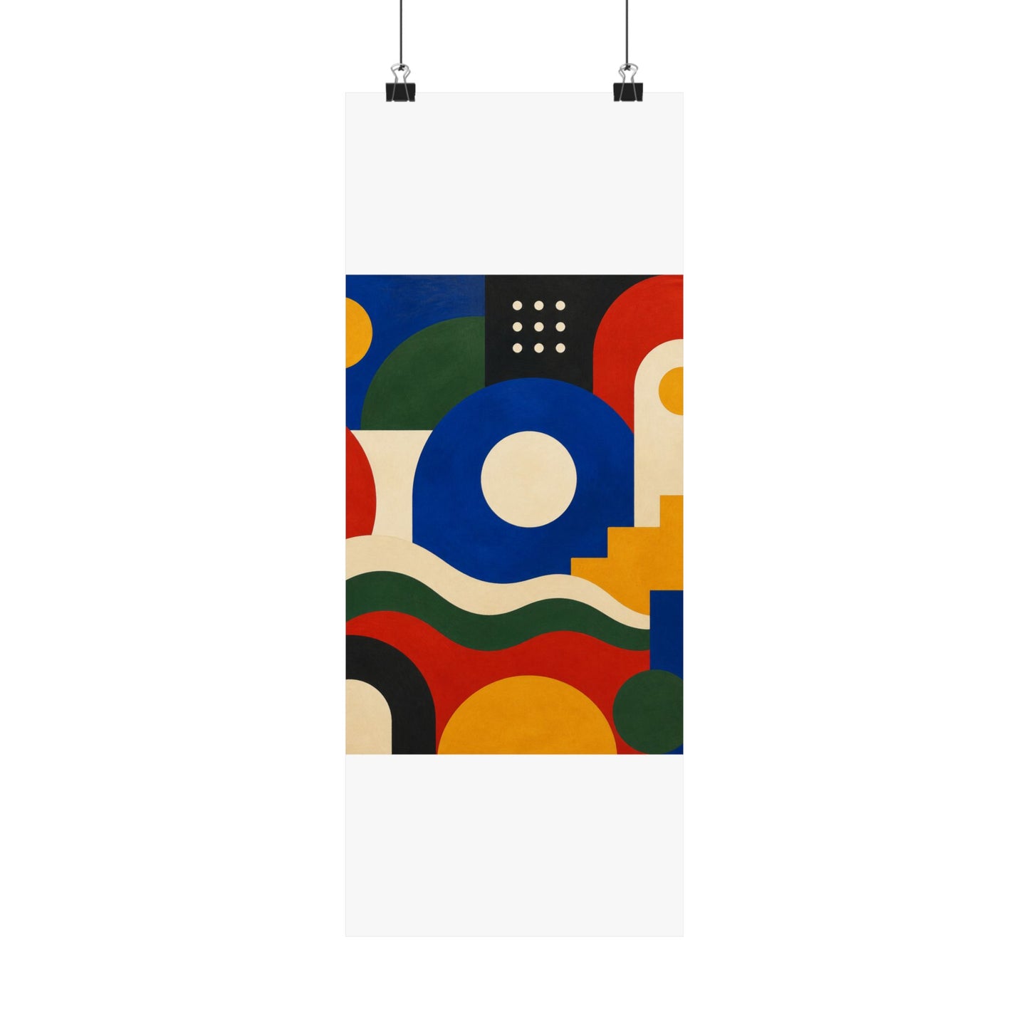 Bold Geometric Balance Abstract Art Poster