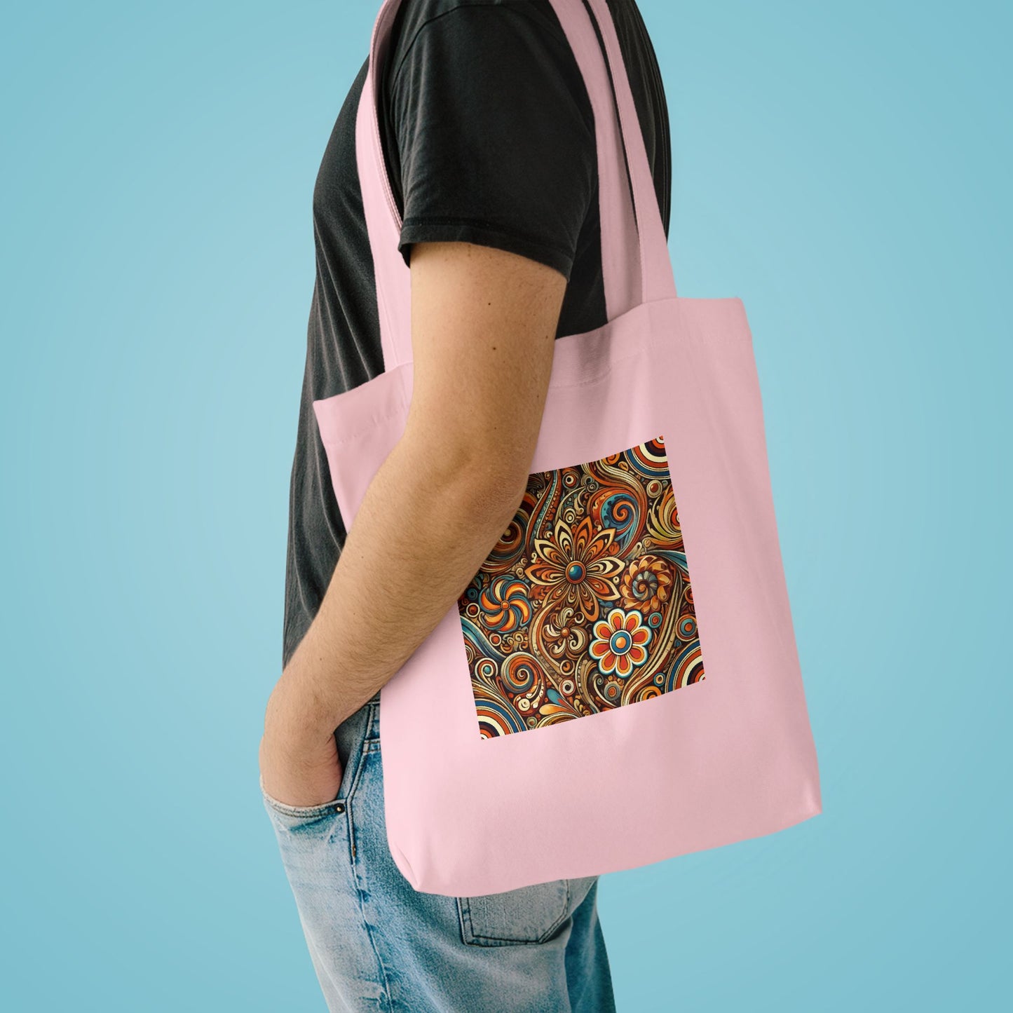 Ornate Abstract Floral Paisley Pattern Tote Bag