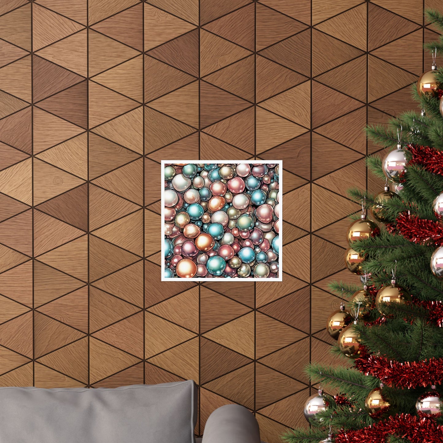 Rainbow Pearl Marble Abstract Gift Art Poster