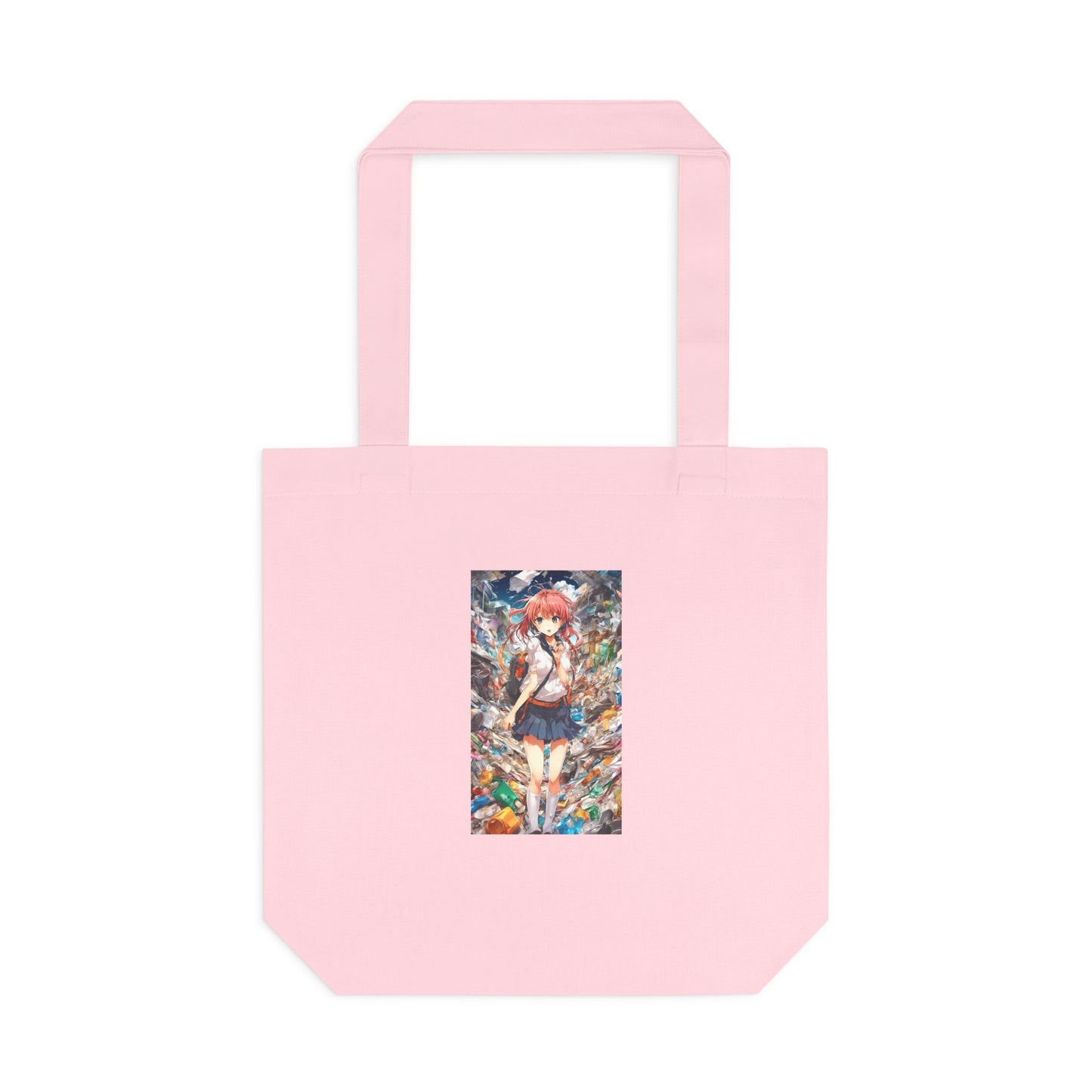 Recycling Day Anime Schoolgirl Eco Street Art Tote Bag