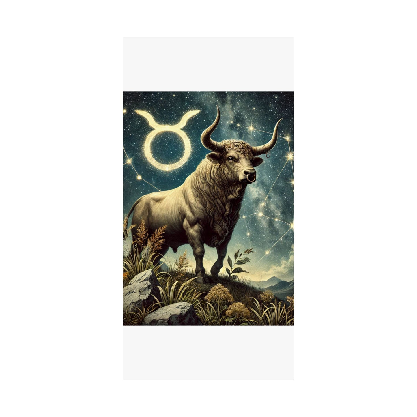 Taurus Bull Constellation Celestial Wall Art Poster