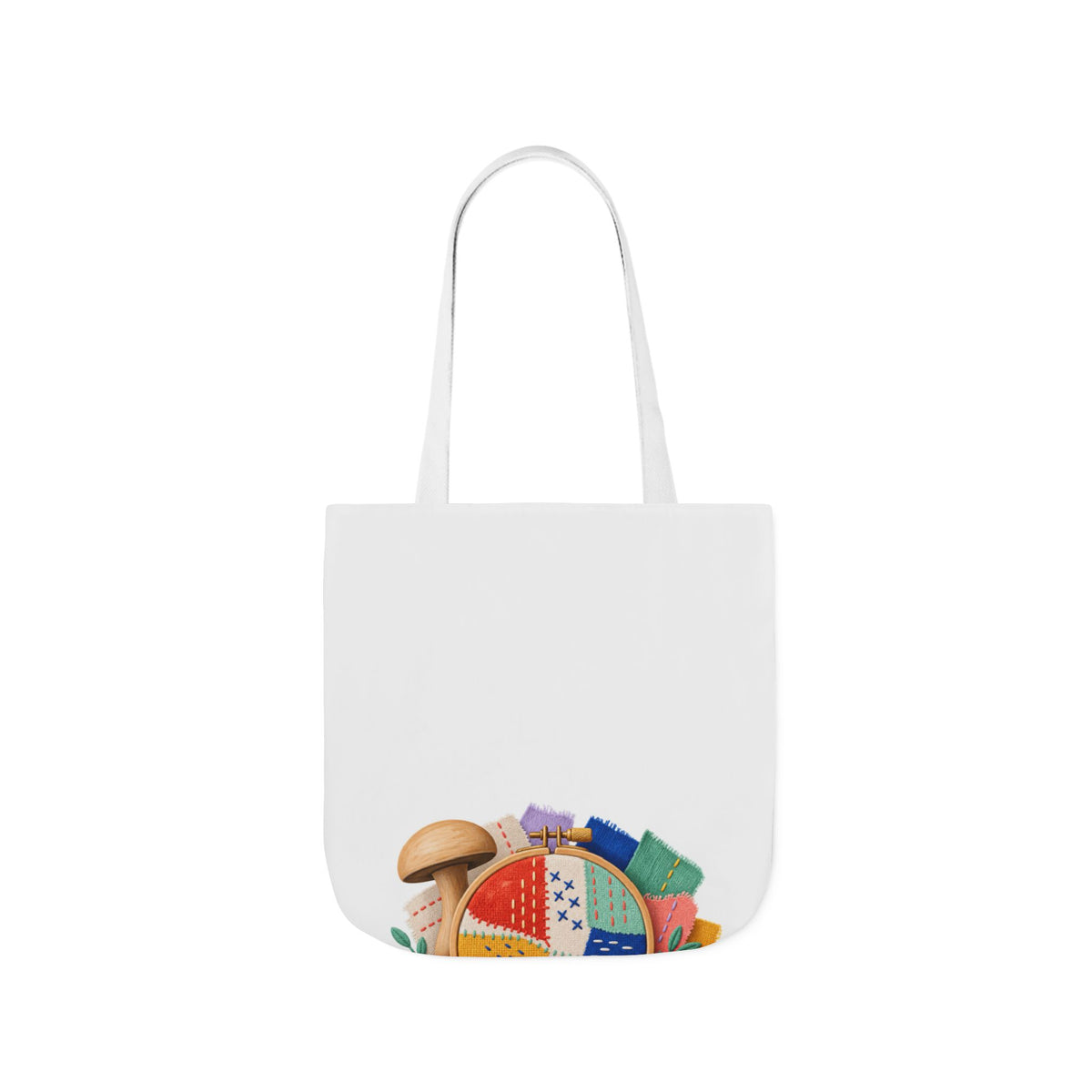 Colorful Visible Mending Workshop Tote Bag