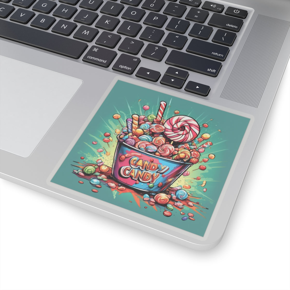 Holiday Candy Bucket Sweets Gift Art Sticker