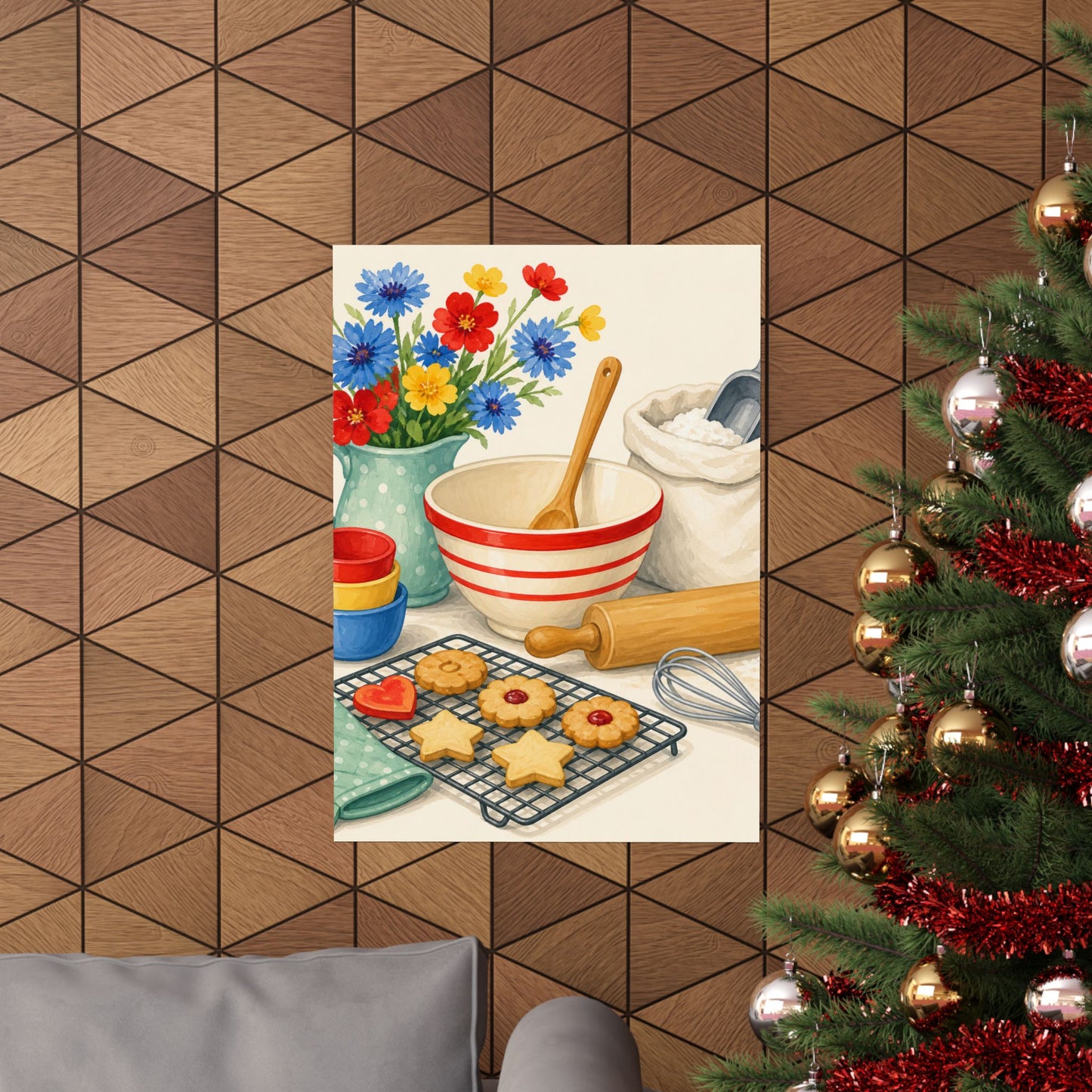 Cheerful Home Baking Hobby Poster
