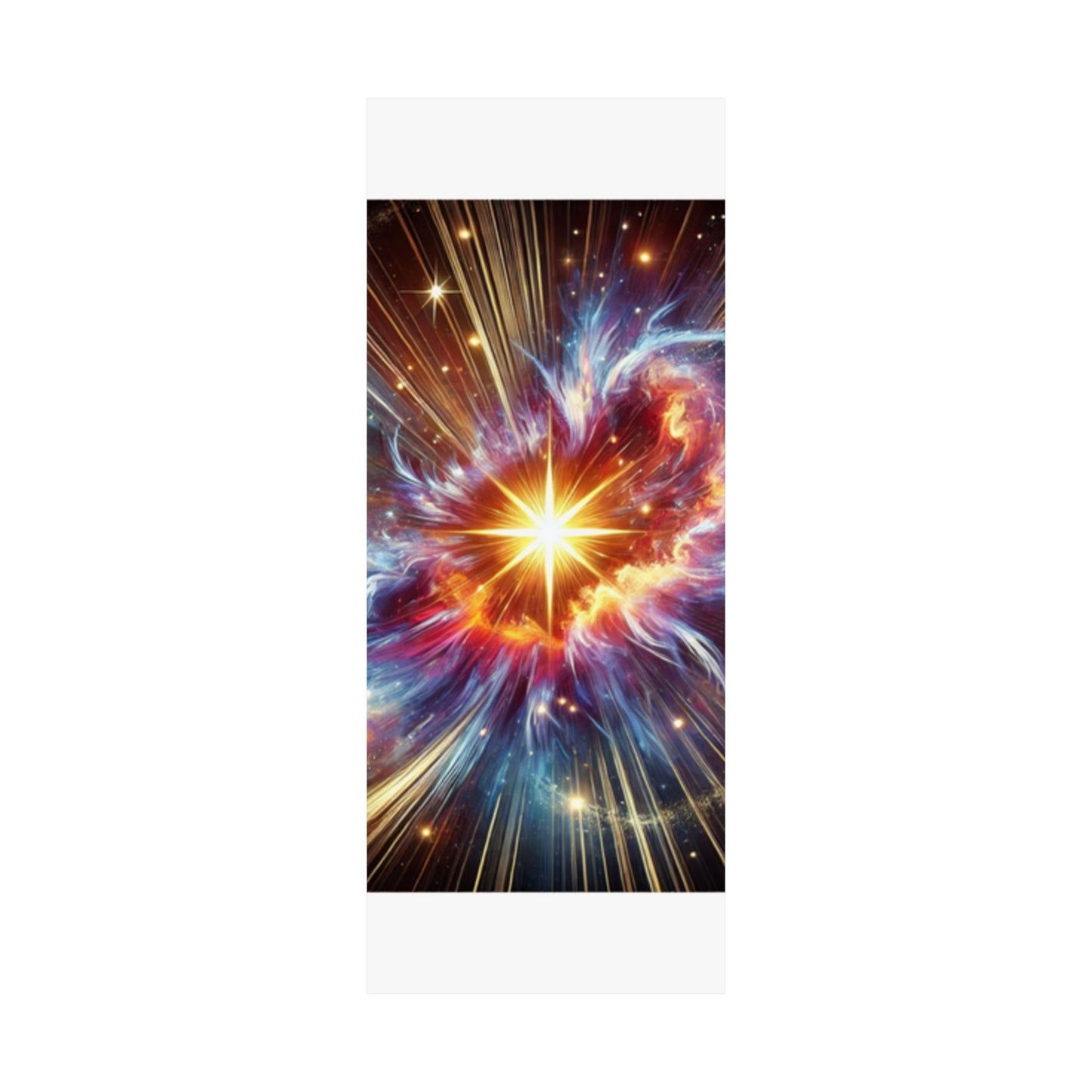 Cosmic Starburst Energy Abstract Space Poster Wall Art Decor