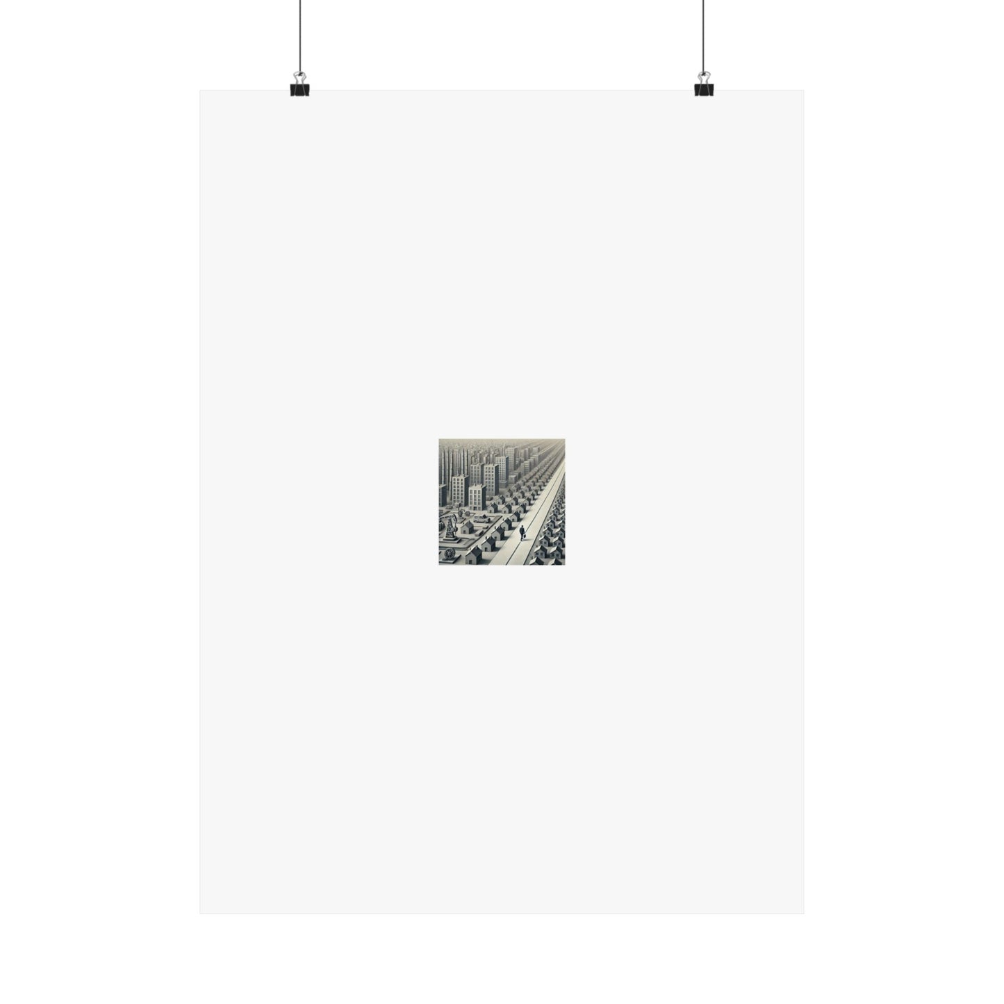 Monochrome Urban Factory Cityscape Poster Industrial Wall Art Gift