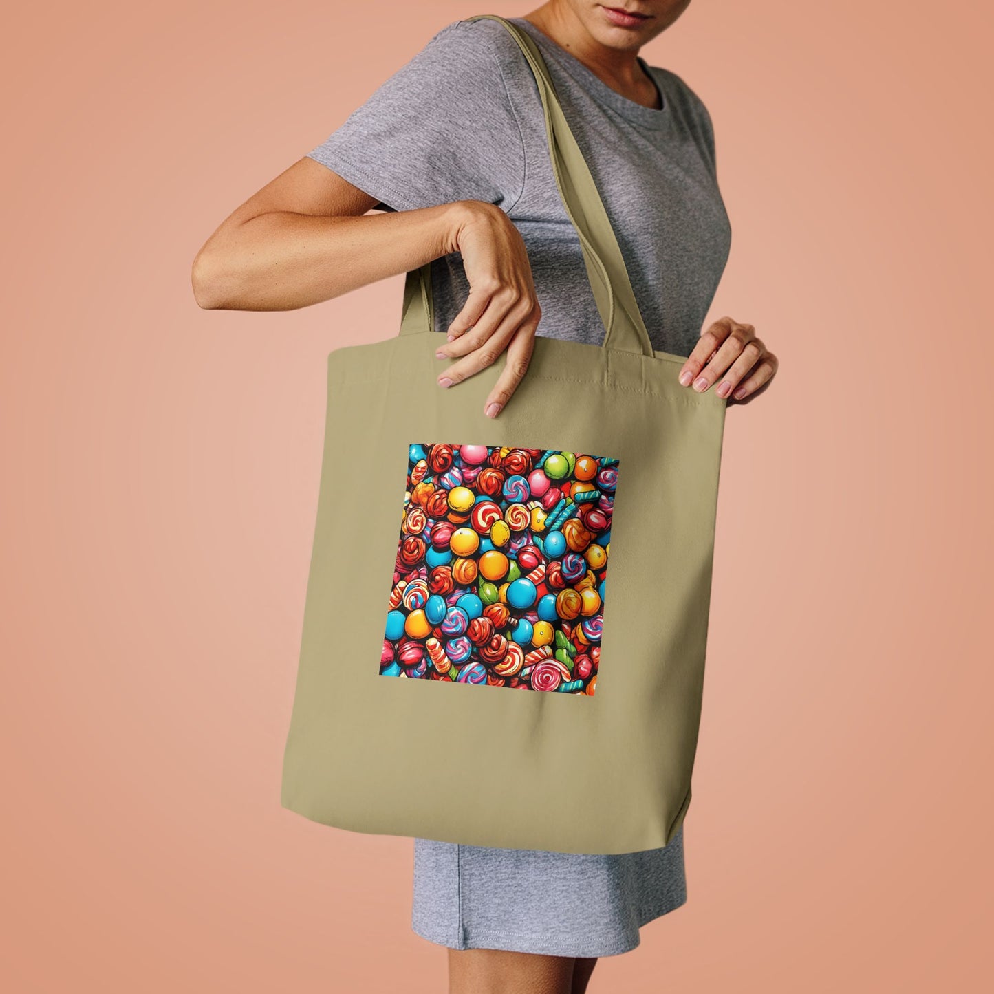 Colorful Candy Pattern Sweets Gift Art Tote Bag