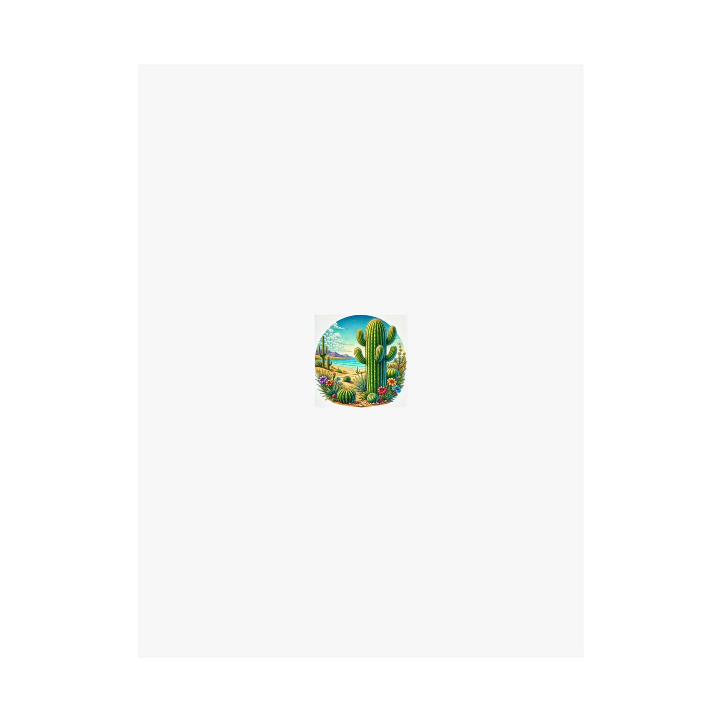 Desert Cactus Bloom Garden Poster Botanical Desert Wall Art Gift