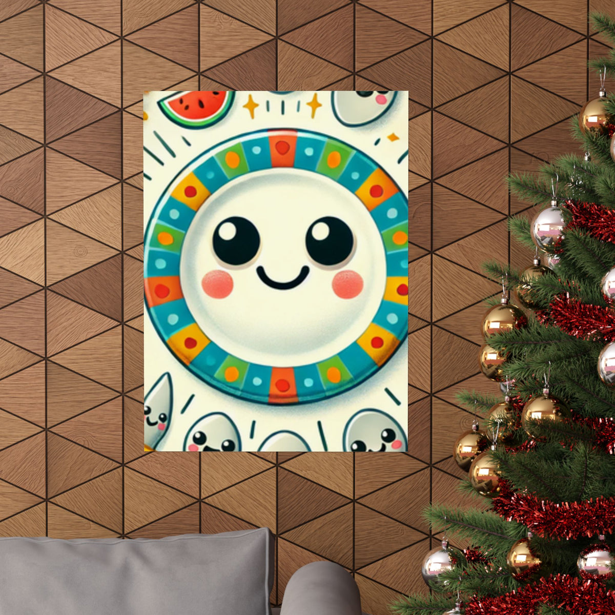 Happy Little Kitchen Club Kawaii Food Poster Kitchen Wall Art Decor