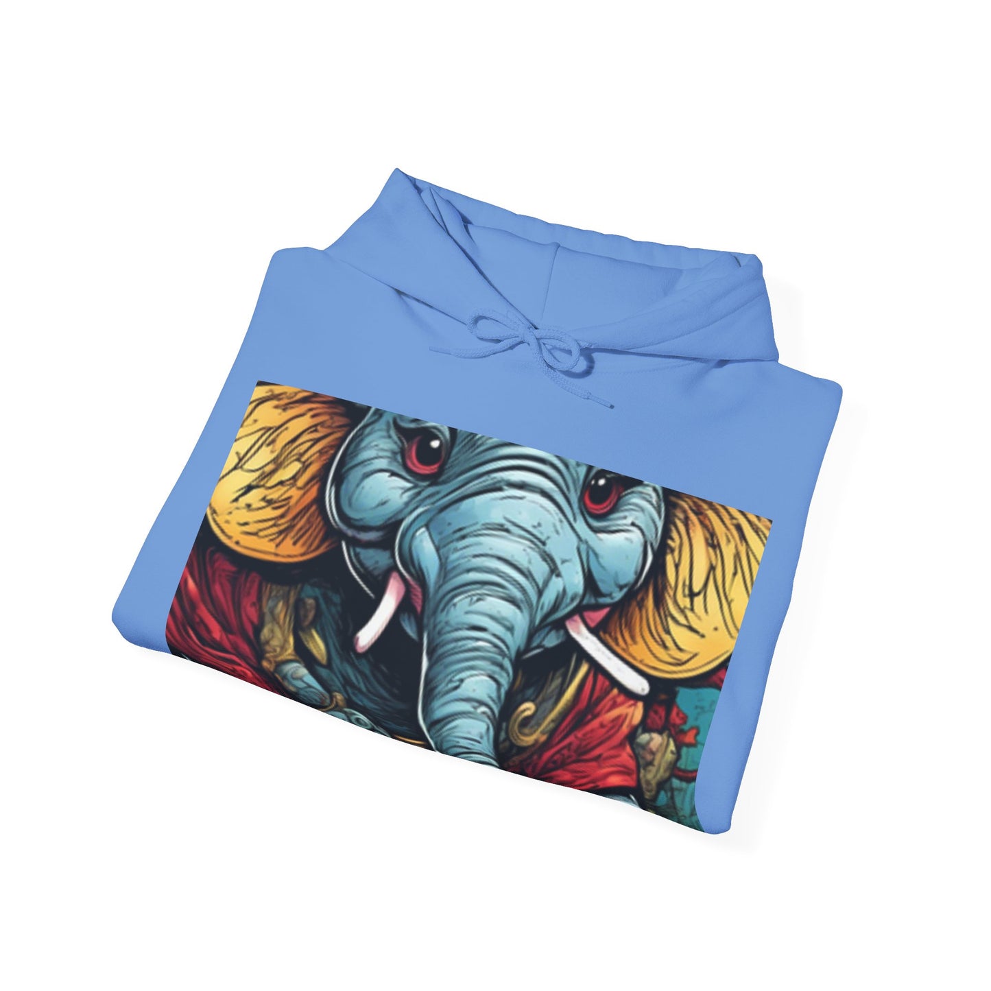 Colorful Elephant Garden Parade Wildlife Animal Art Hoodie