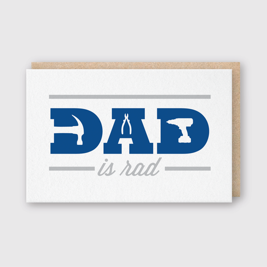 Dad Is Rad Card Greeting Card