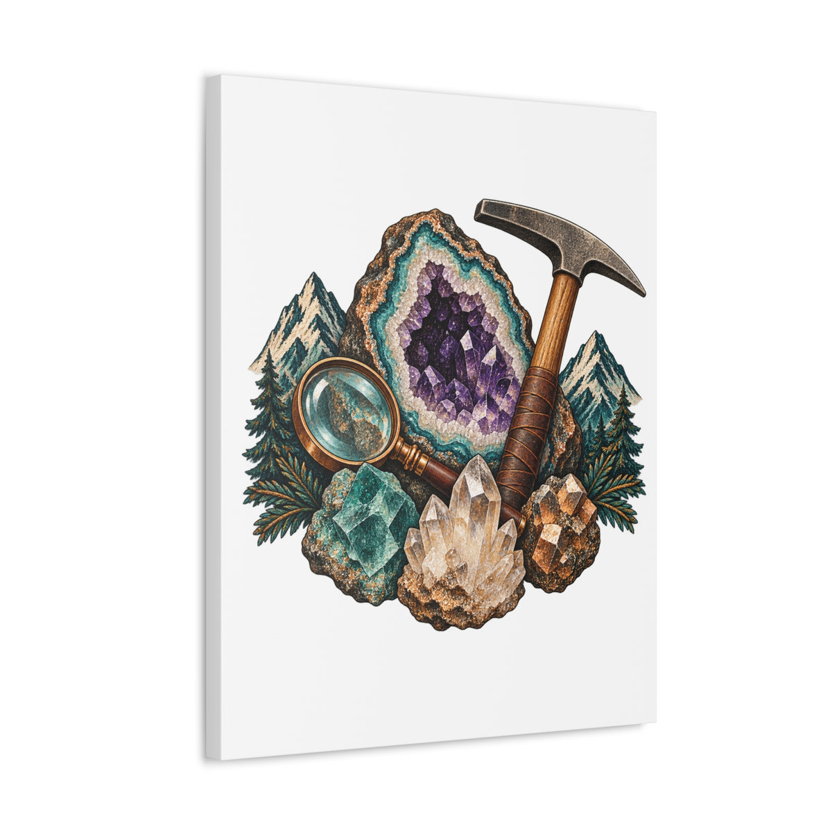 Vintage Geode and Rockhounding Field Kit Canvas