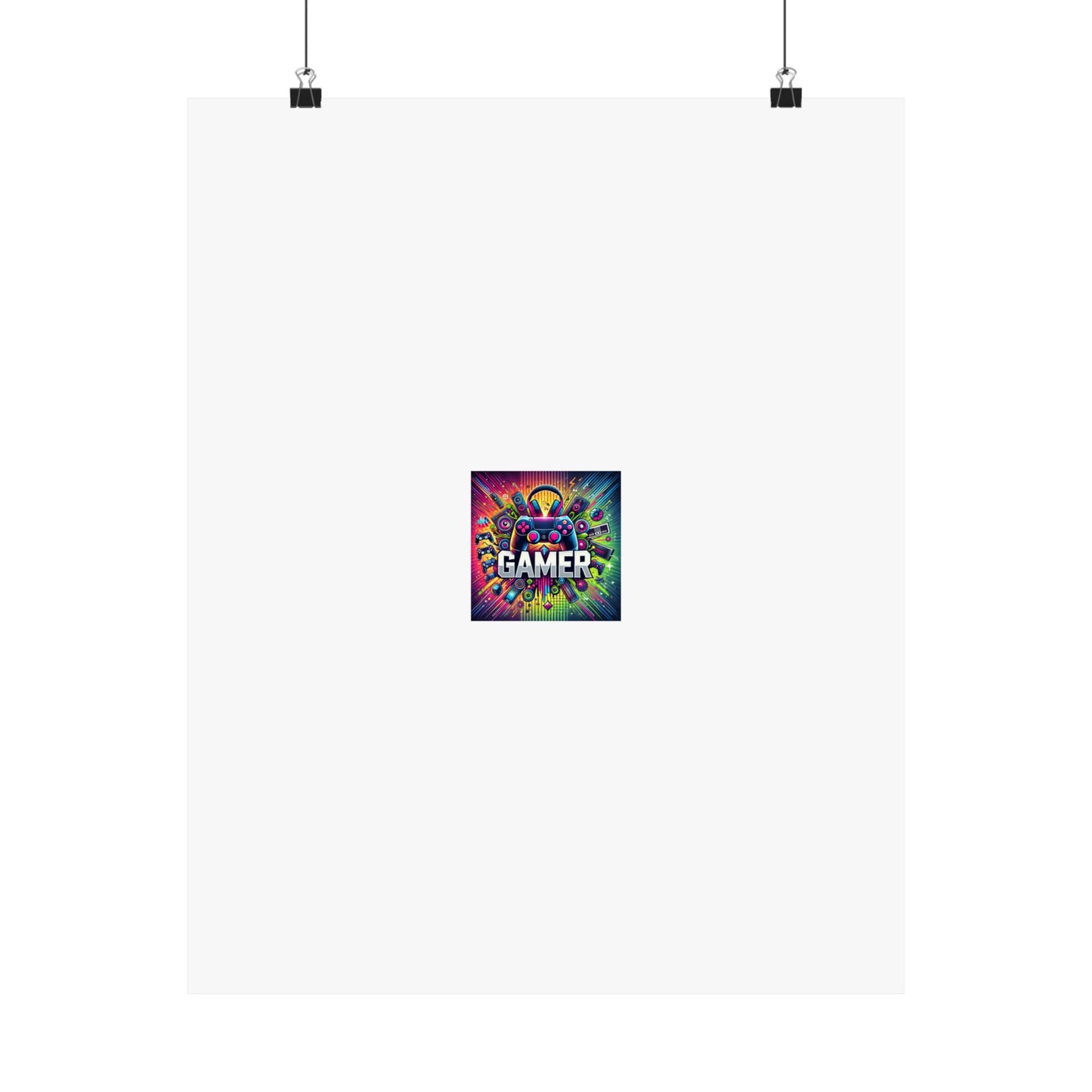 Neon Gamer Energy Retro Arcade Gaming Wall Art Poster
