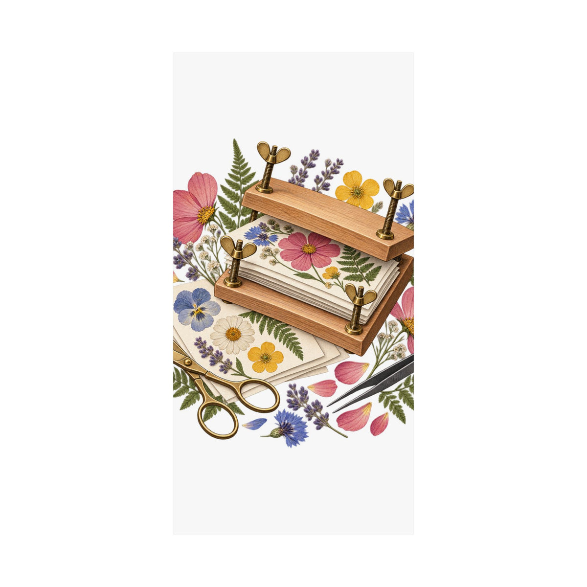 Botanical Flower Press Workshop Poster