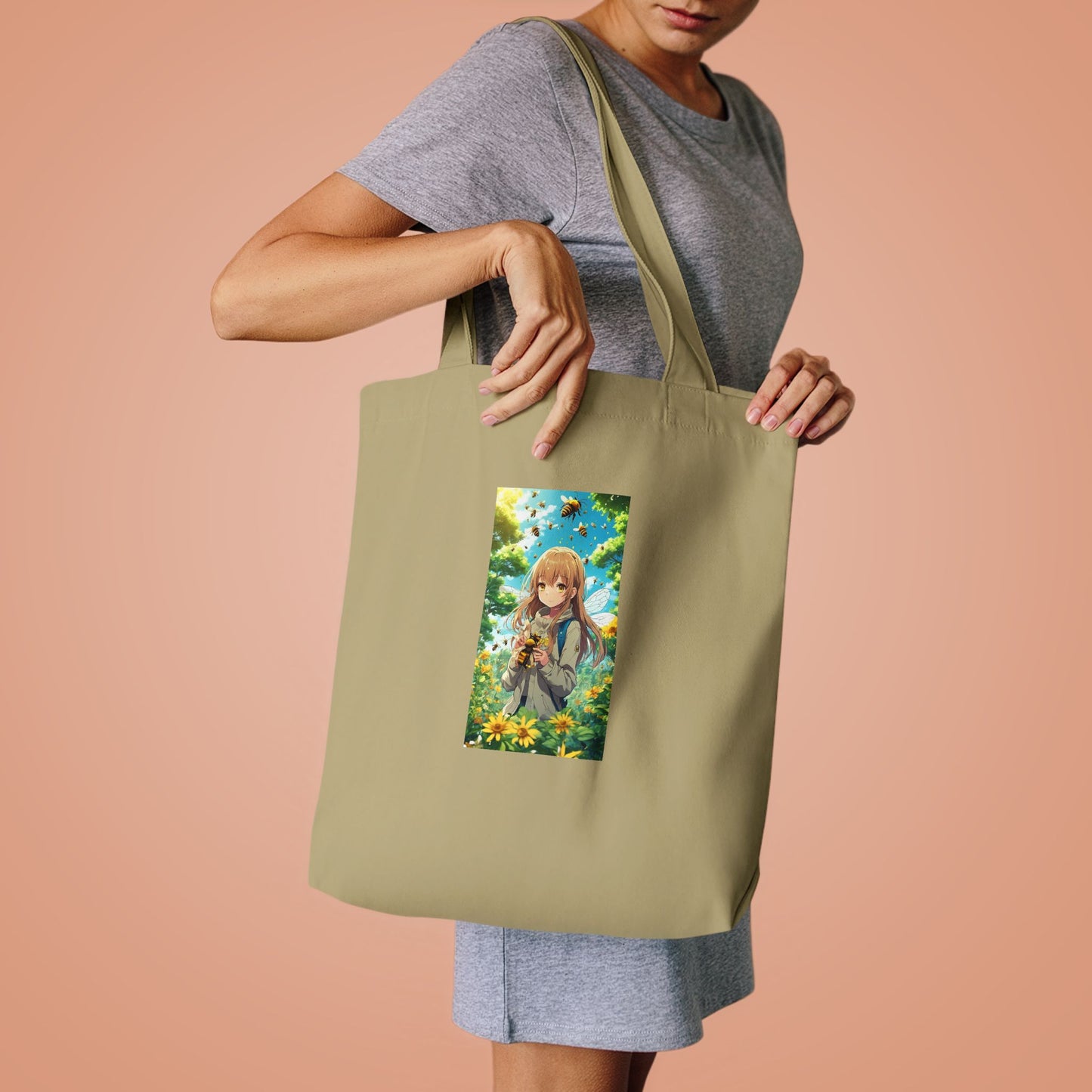 Bee Fairy Garden Anime Nature Art Tote Bag