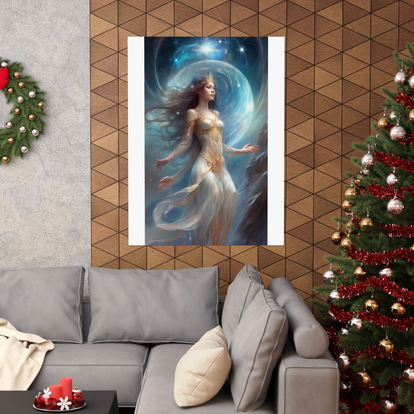 Lunar Celestial Queen Fantasy Portrait Poster