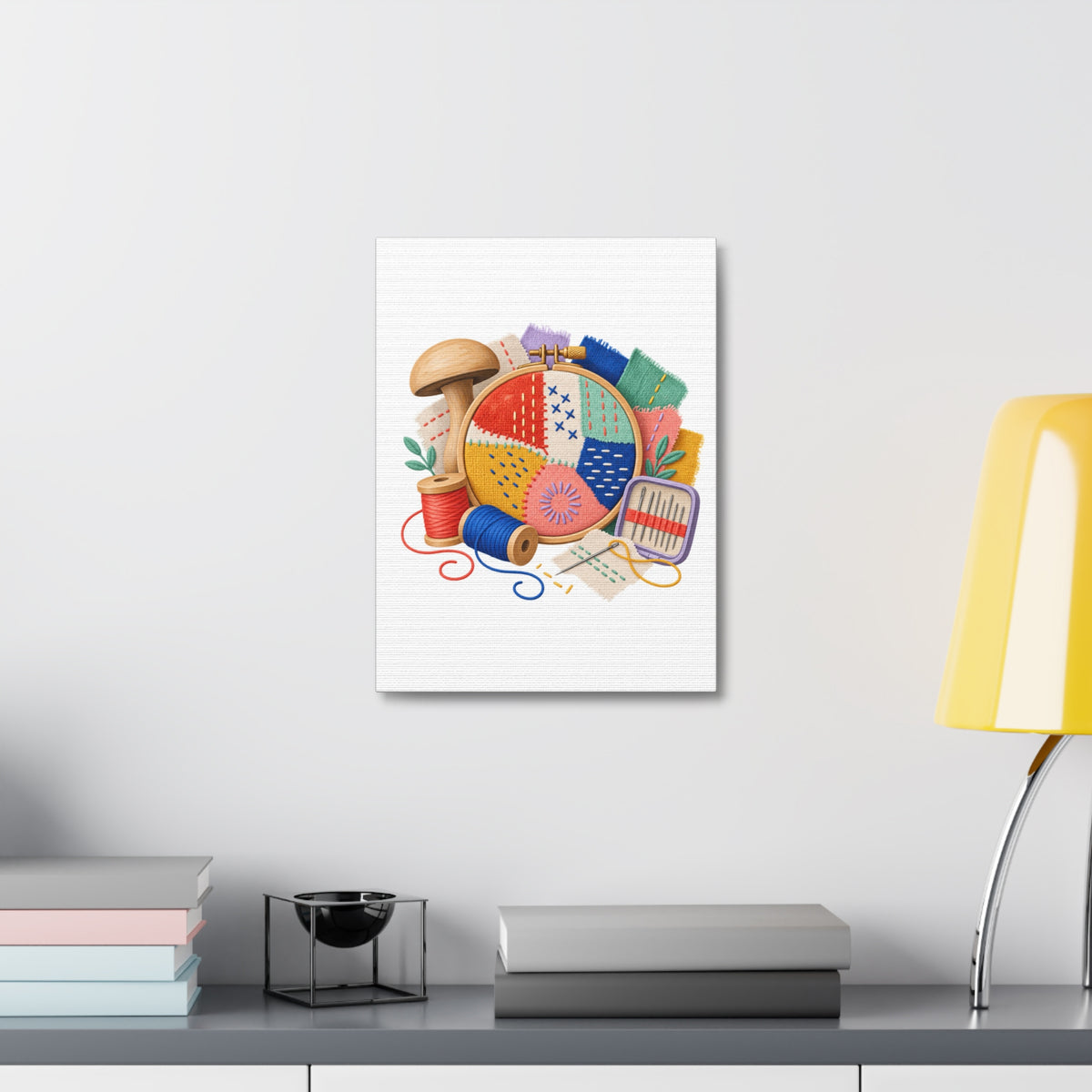 Colorful Visible Mending Workshop Canvas