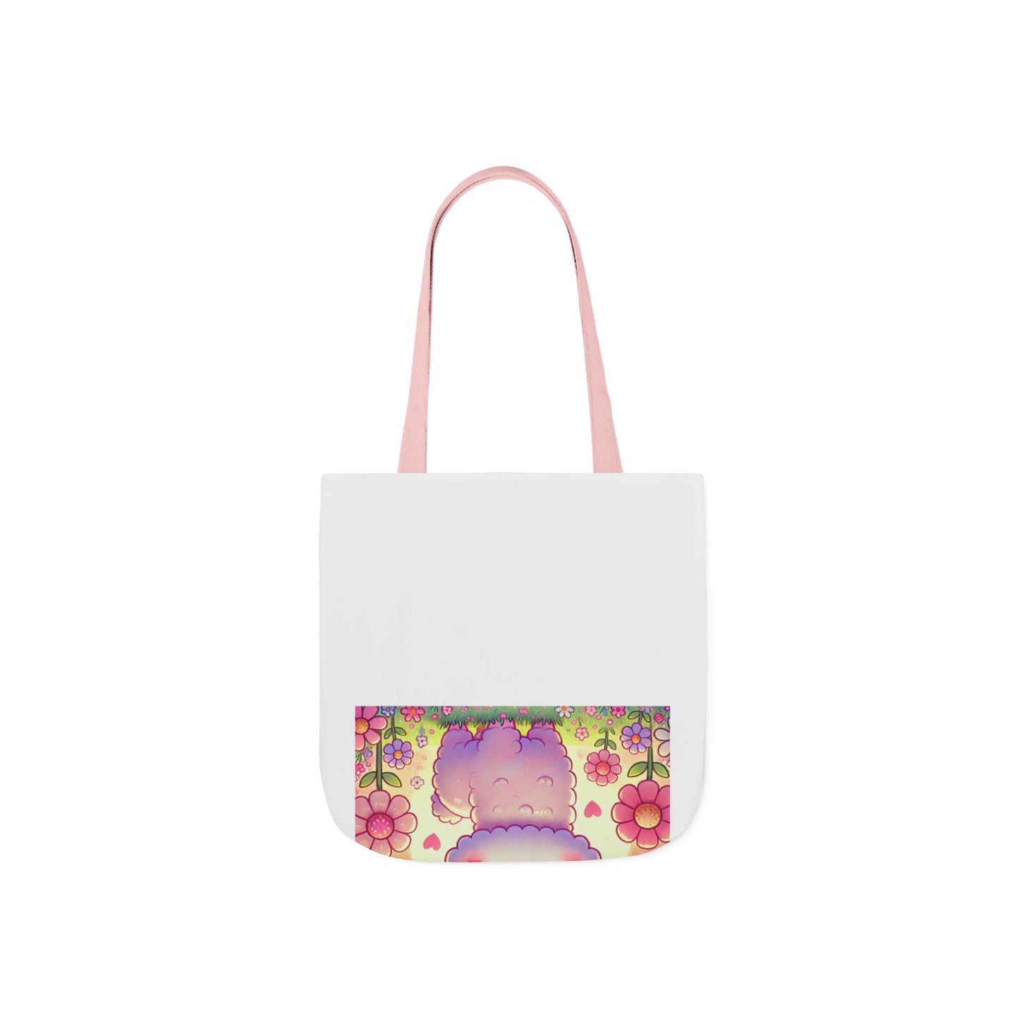 Pastel Floral Alpaca Garden Kawaii Canvas Tote Bag