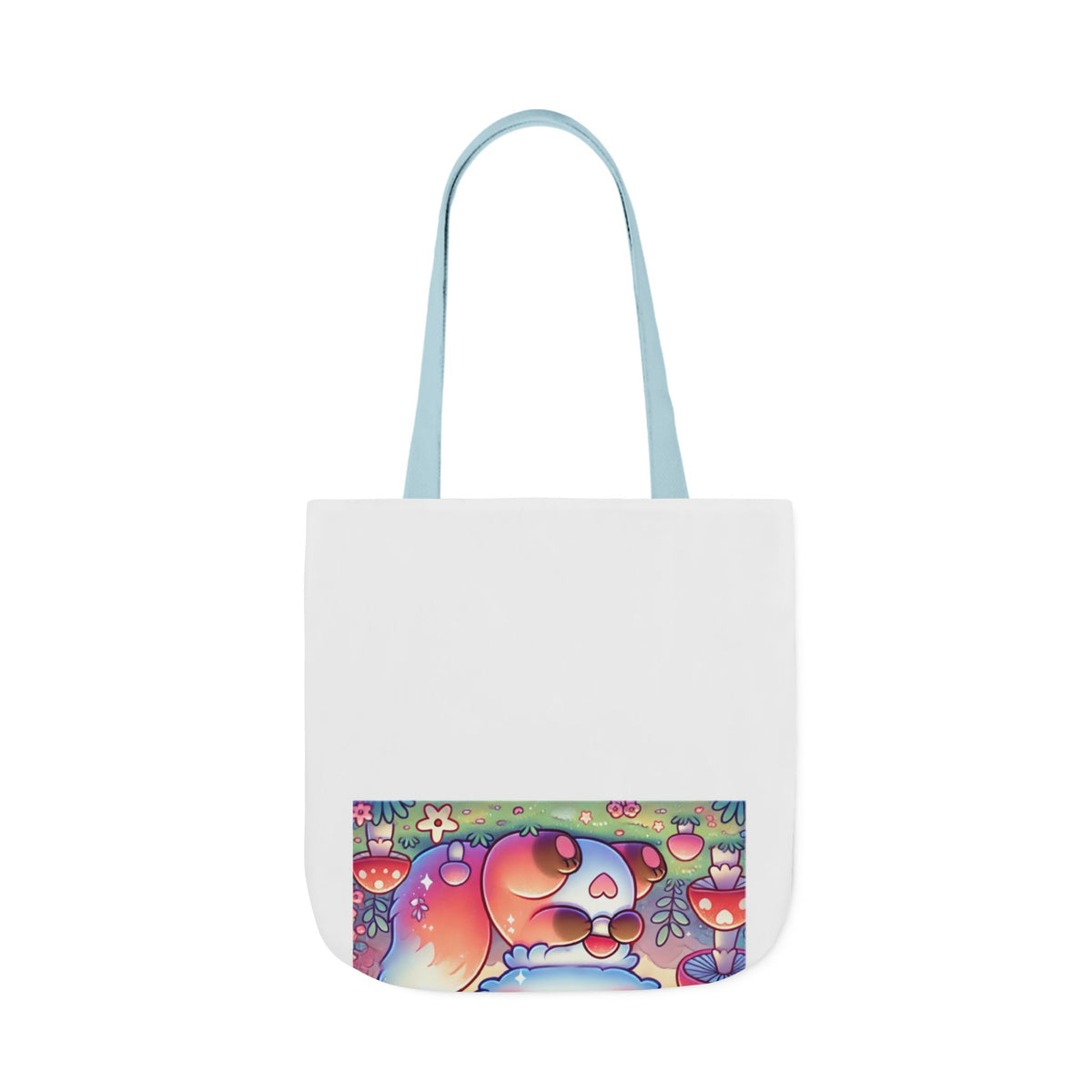 Pastel Woodland Fox Mushroom Kawaii Canvas Tote Bag