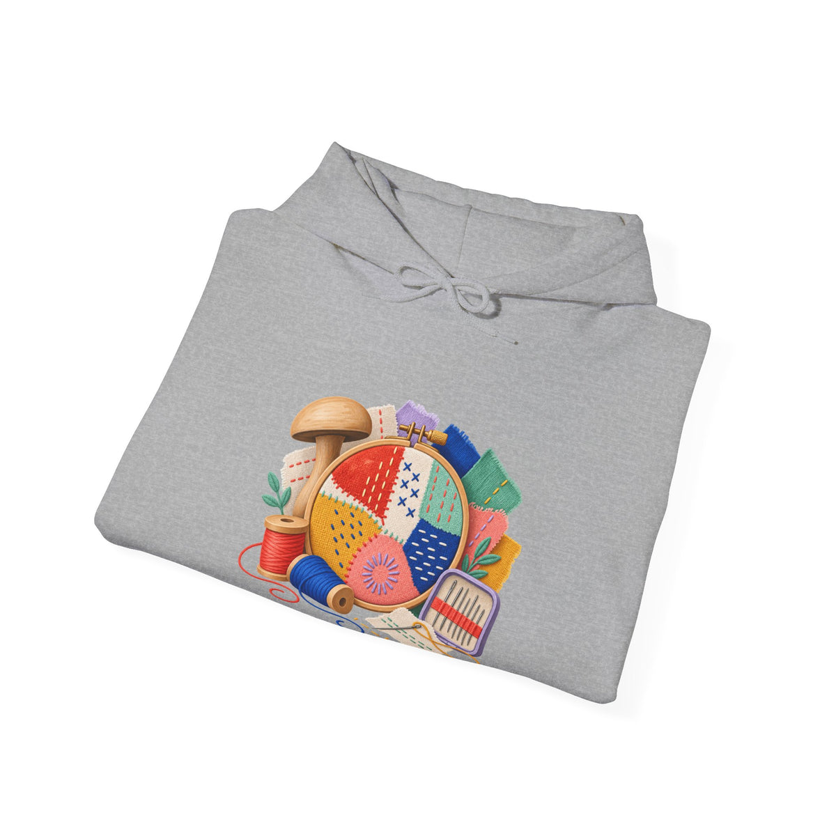 Colorful Visible Mending Workshop Hoodie