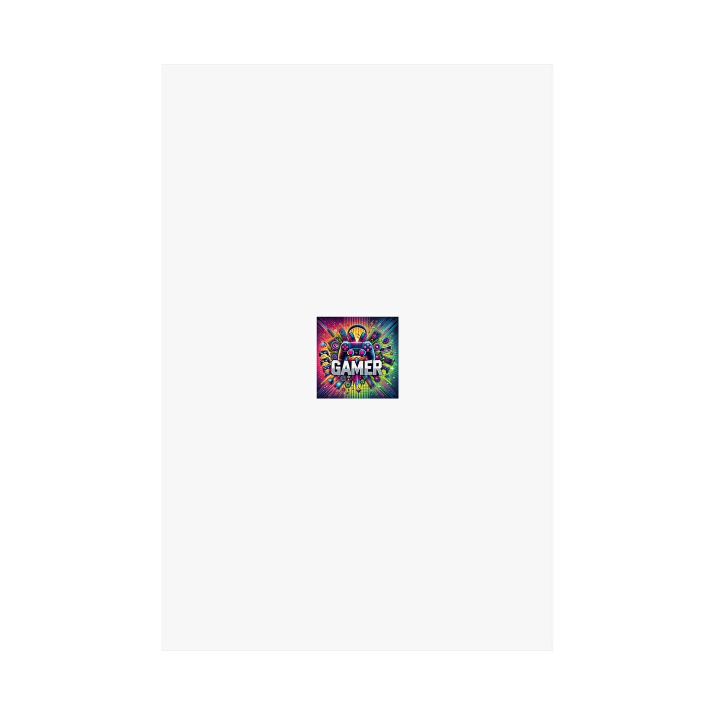 Neon Gamer Energy Retro Arcade Gaming Wall Art Poster