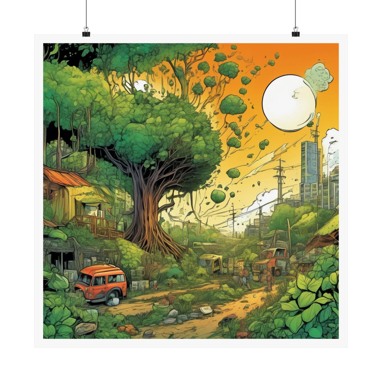 Cottage Road Landscape Nature Gift Art Poster