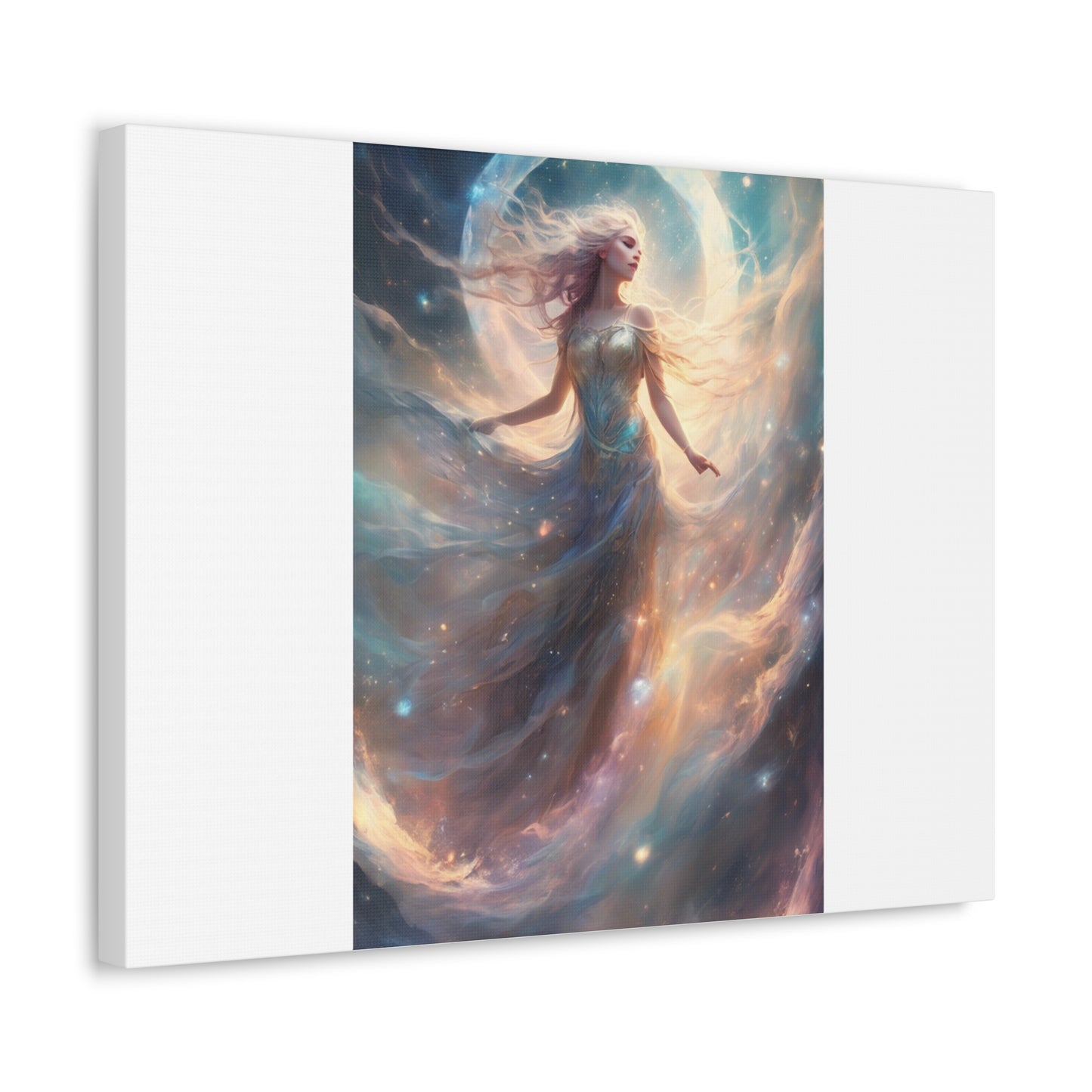 Moonlit Celestial Dancer Fantasy Portrait Canvas