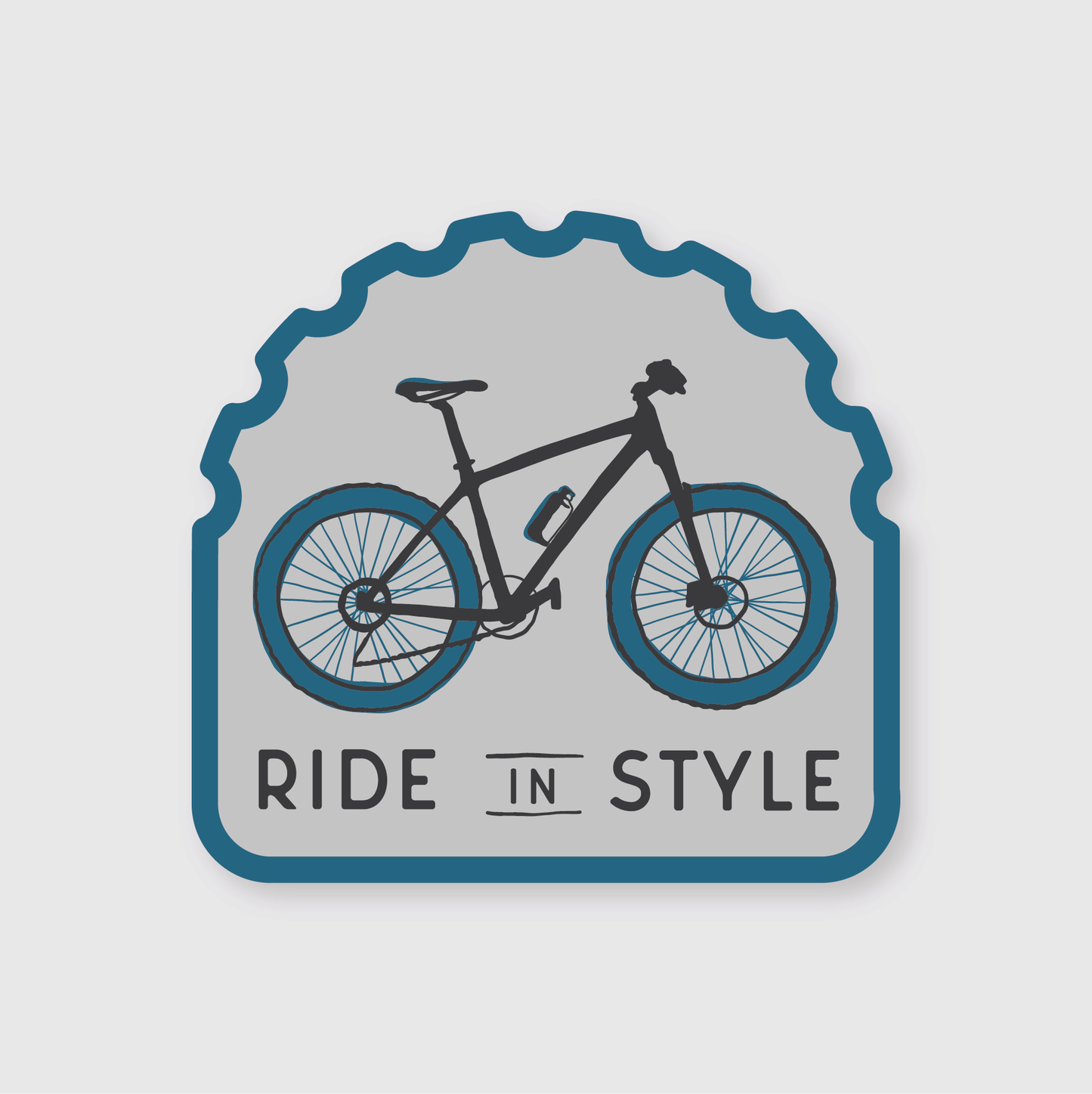 Ride In Style Bicycle Sticker