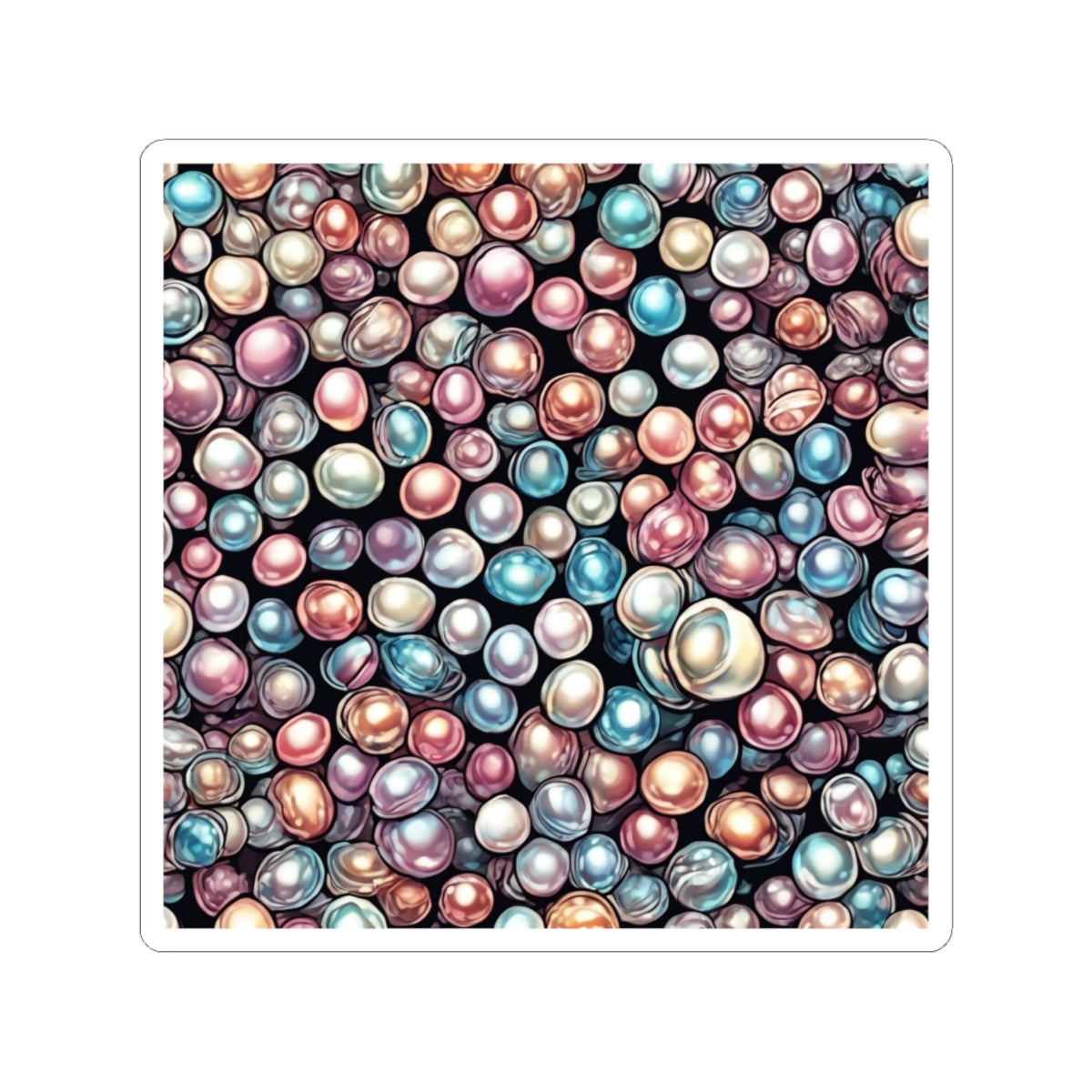 Pearl Bubble Pattern Abstract Gift Art Sticker