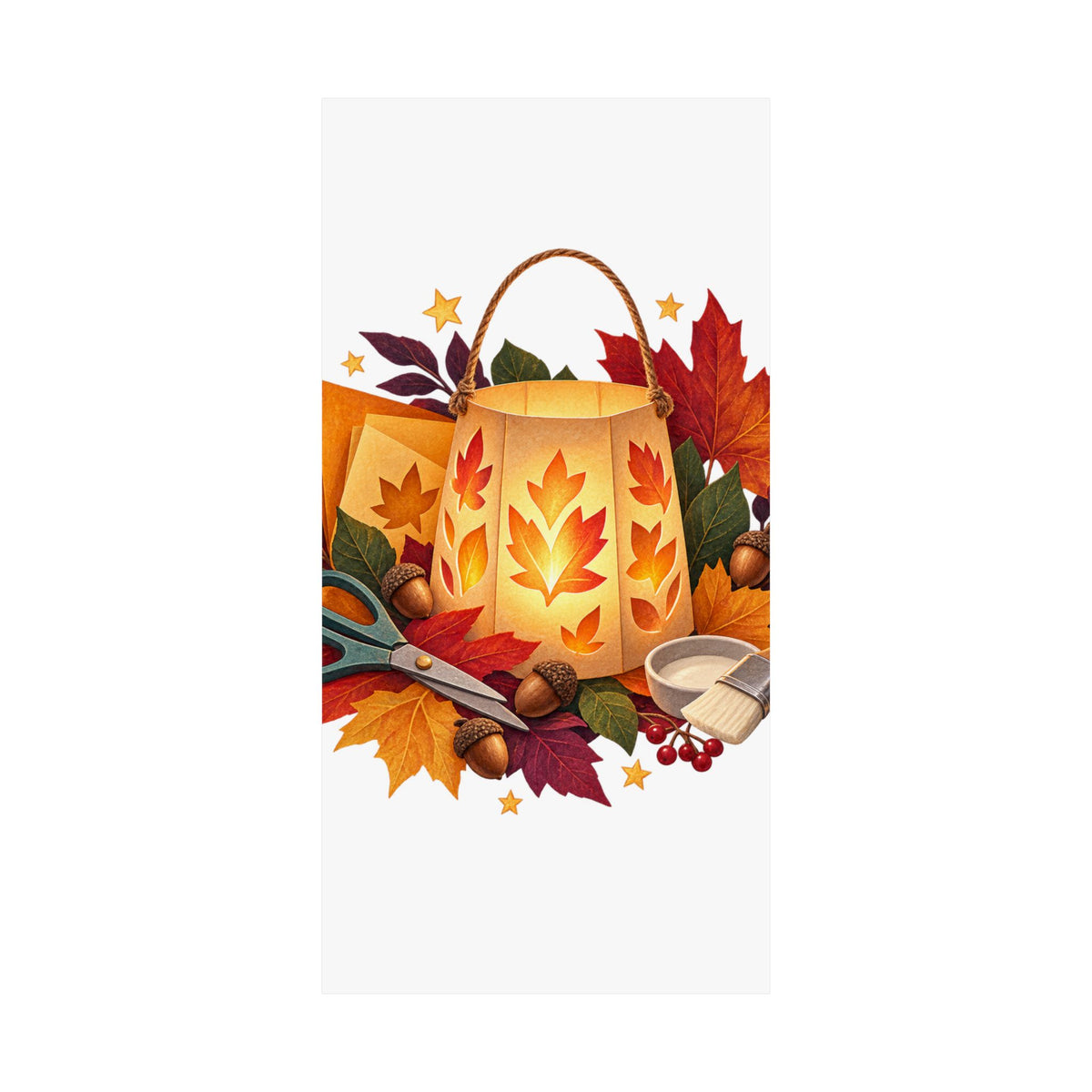 Autumn Lantern Making Workshop Poster