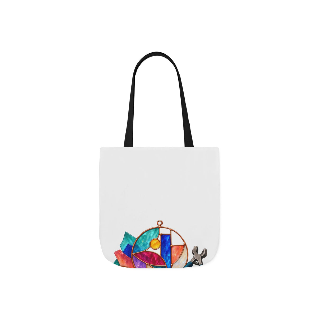 Abstract Stained Glass Suncatcher Workshop Tote Bag