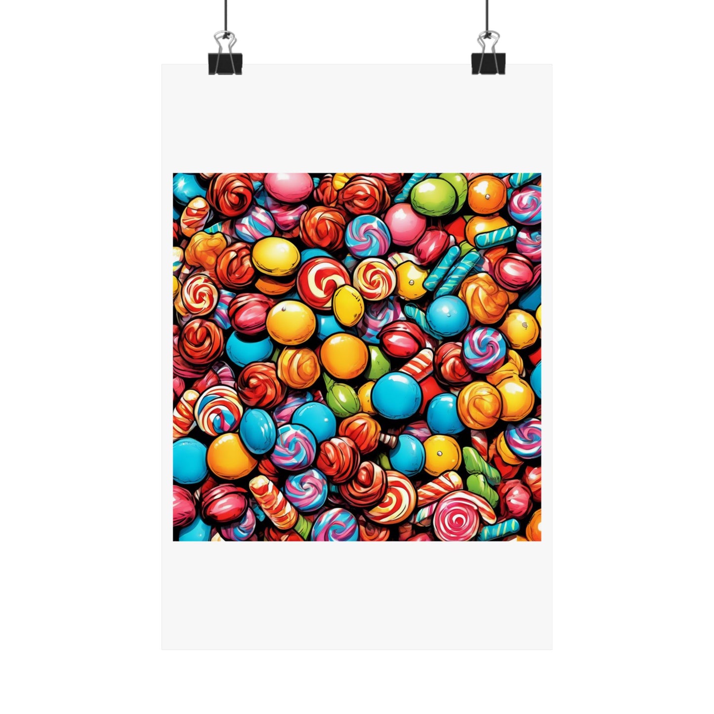 Colorful Candy Pattern Sweets Gift Art Poster