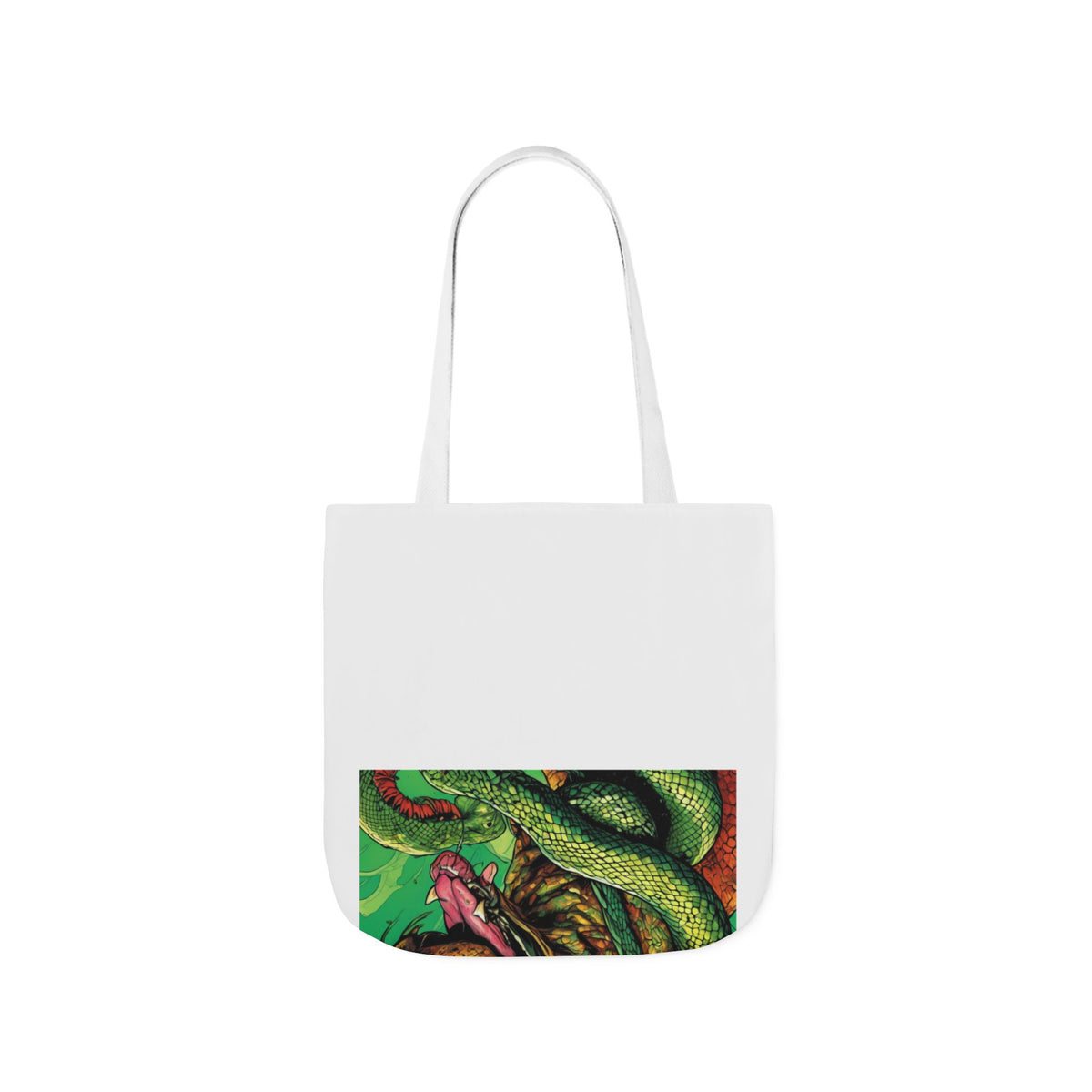 Serpent Guardian Dog Bold Fantasy Creature Tote Bag