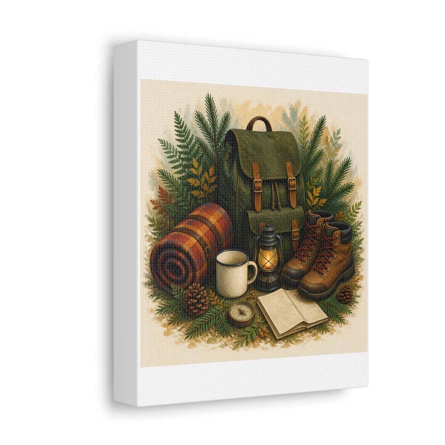Generic Camping Gear Outdoor Adventure Canvas Art