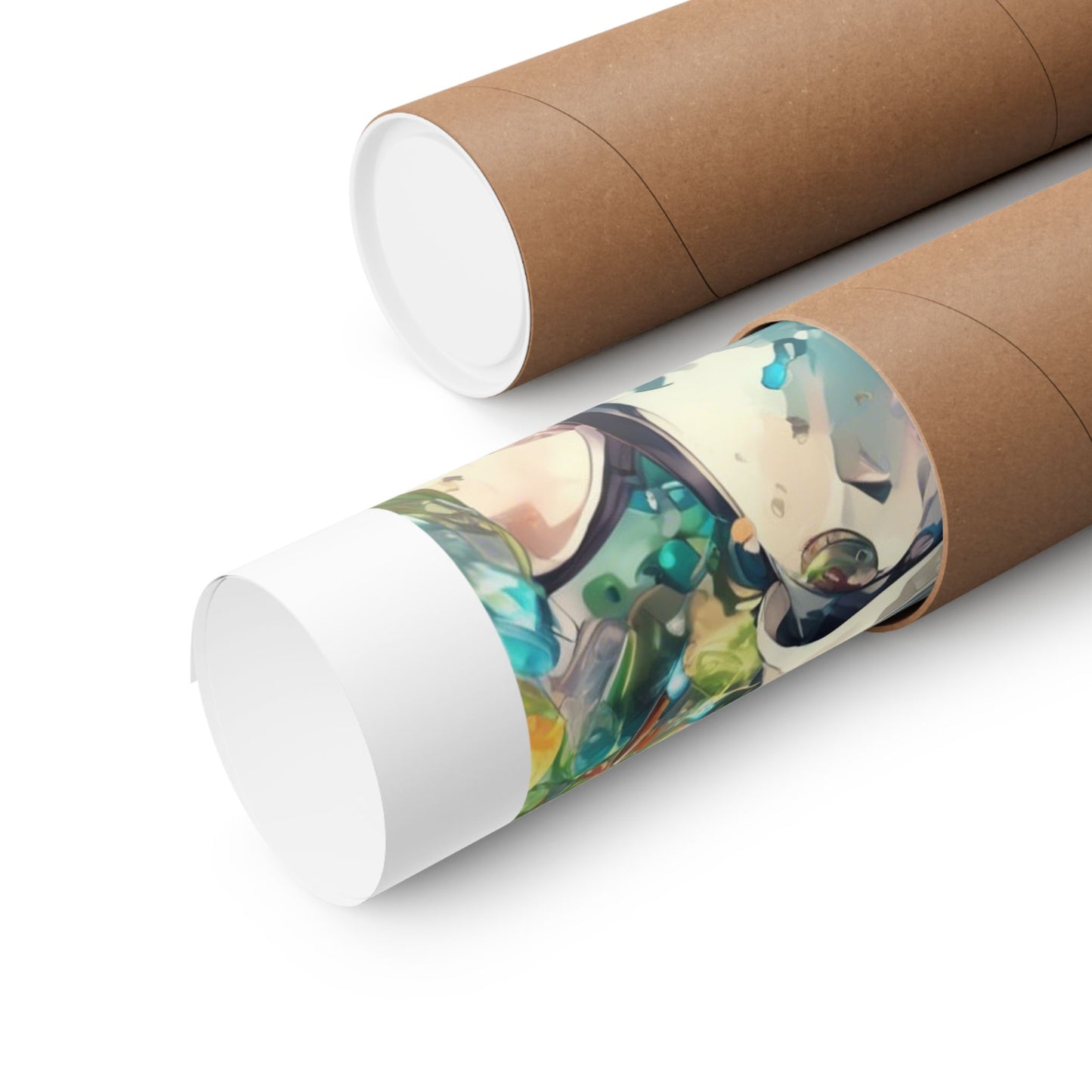 Crystal Bottle Anime Portrait Colorful Wall Poster