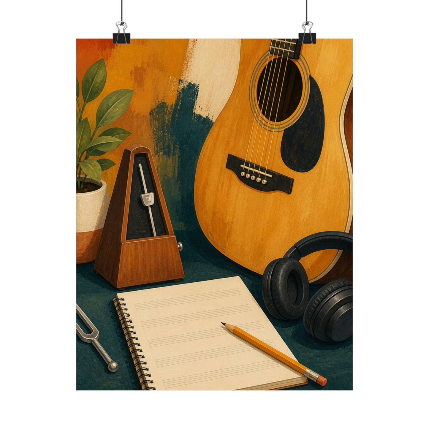 Warm Music Practice Hobby Poster