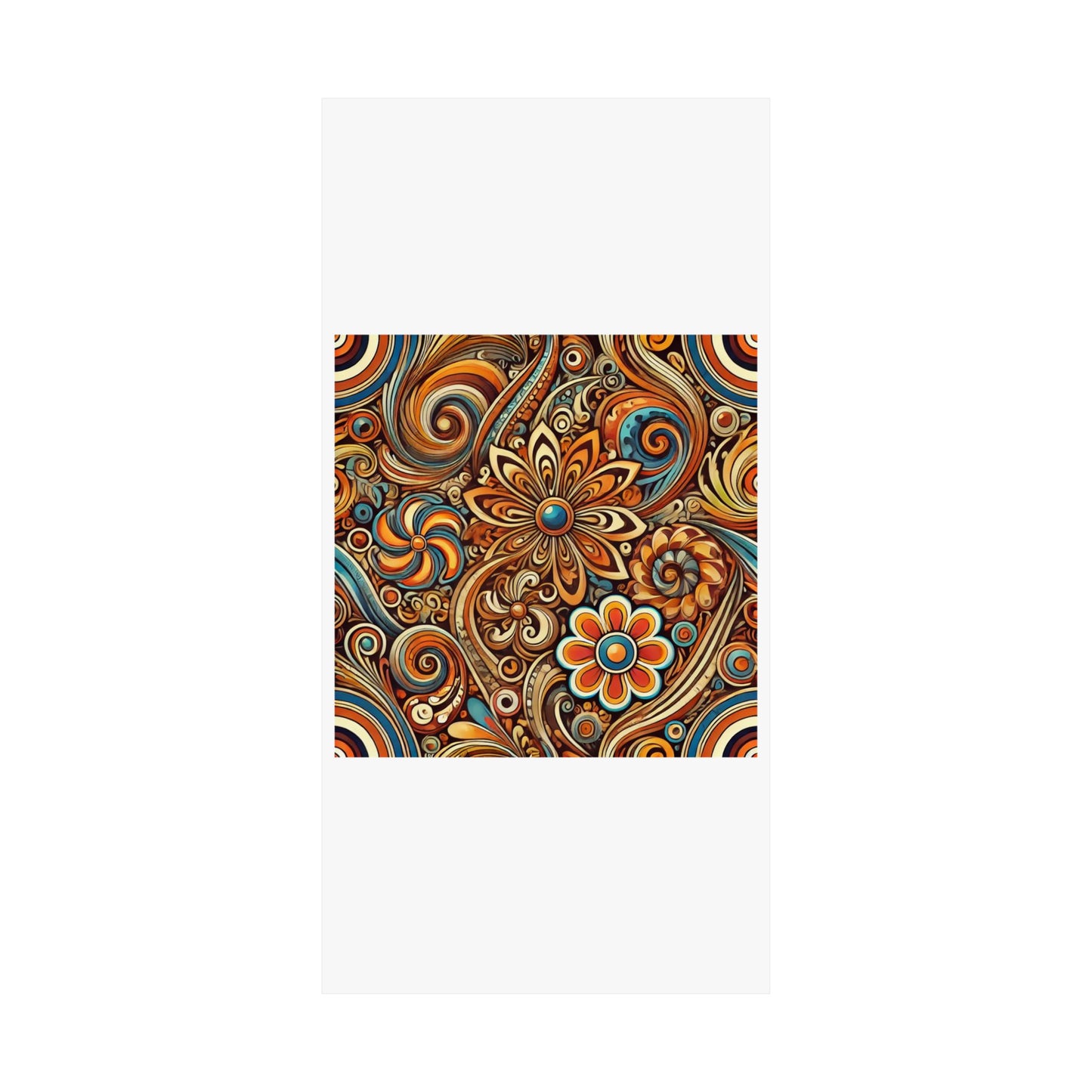 Ornate Abstract Floral Paisley Pattern Poster