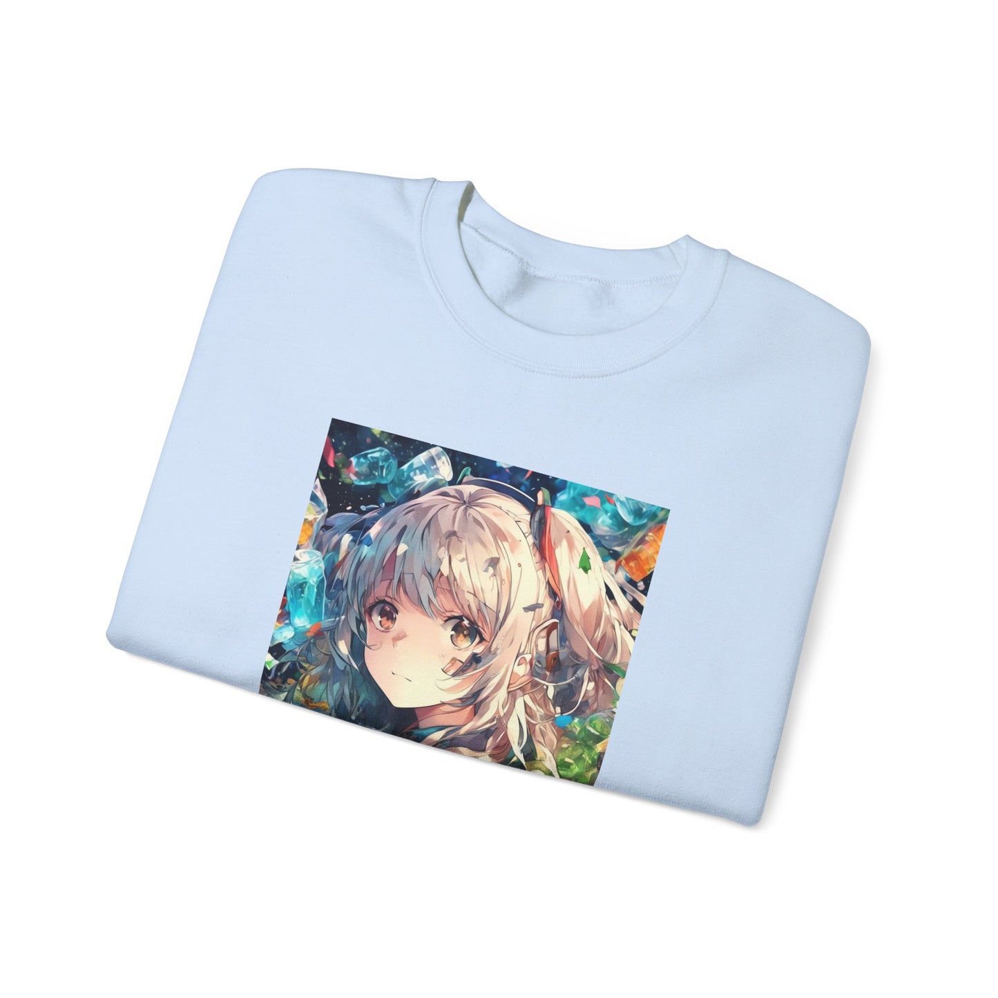 Crystal Bottle Anime Portrait Cozy Art Sweatshirt