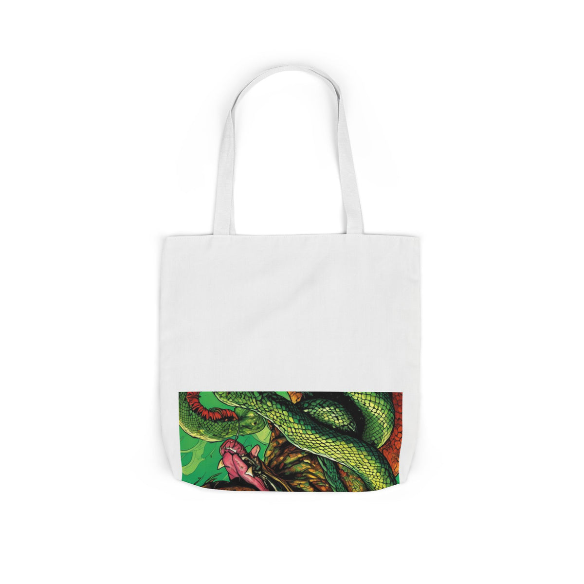 Serpent Guardian Dog Bold Fantasy Creature Tote Bag