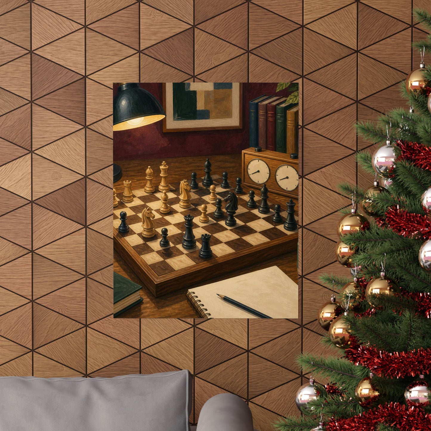 Cozy Chess Strategy Game Hobby Poster