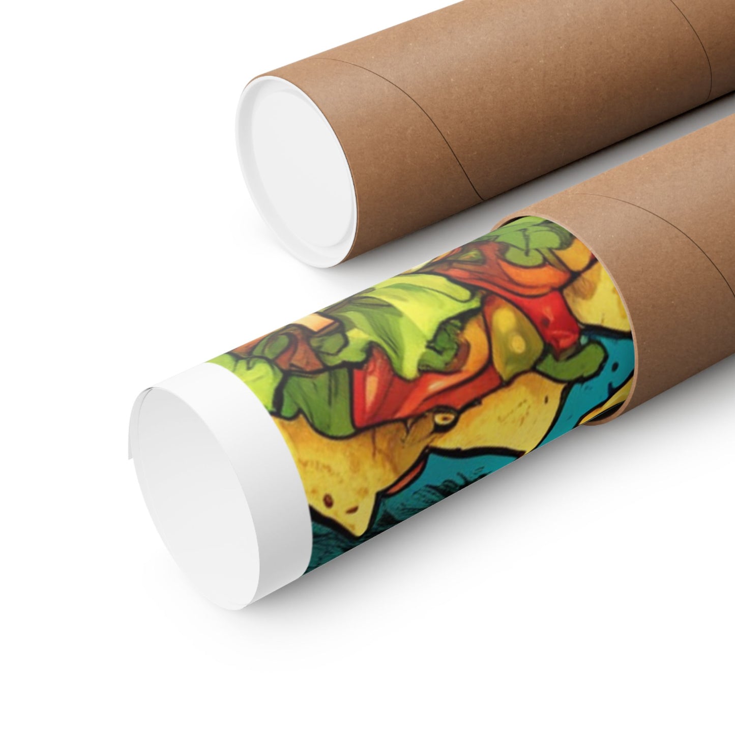 Taco Party Pattern Foodie Gift Art Poster