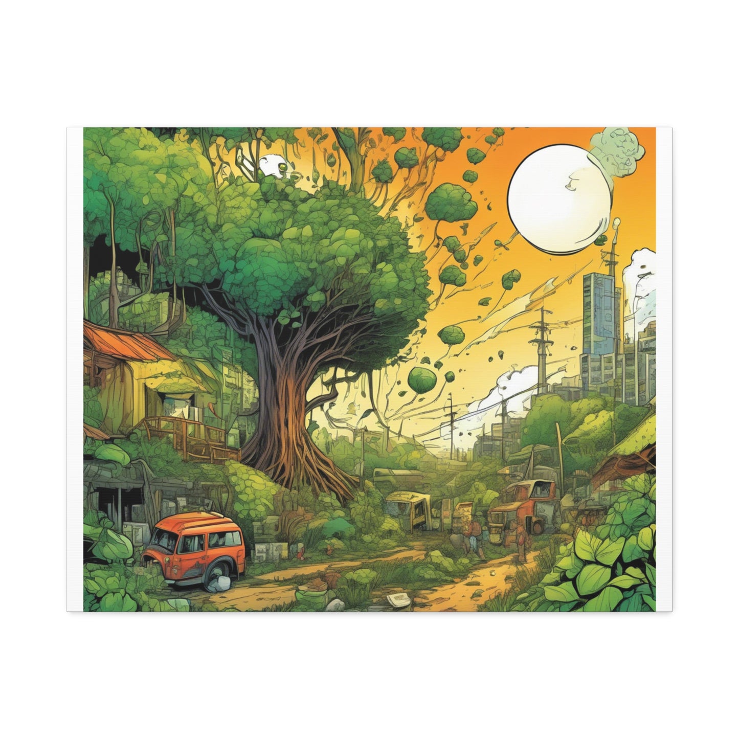 Cottage Road Landscape Nature Gift Art Canvas