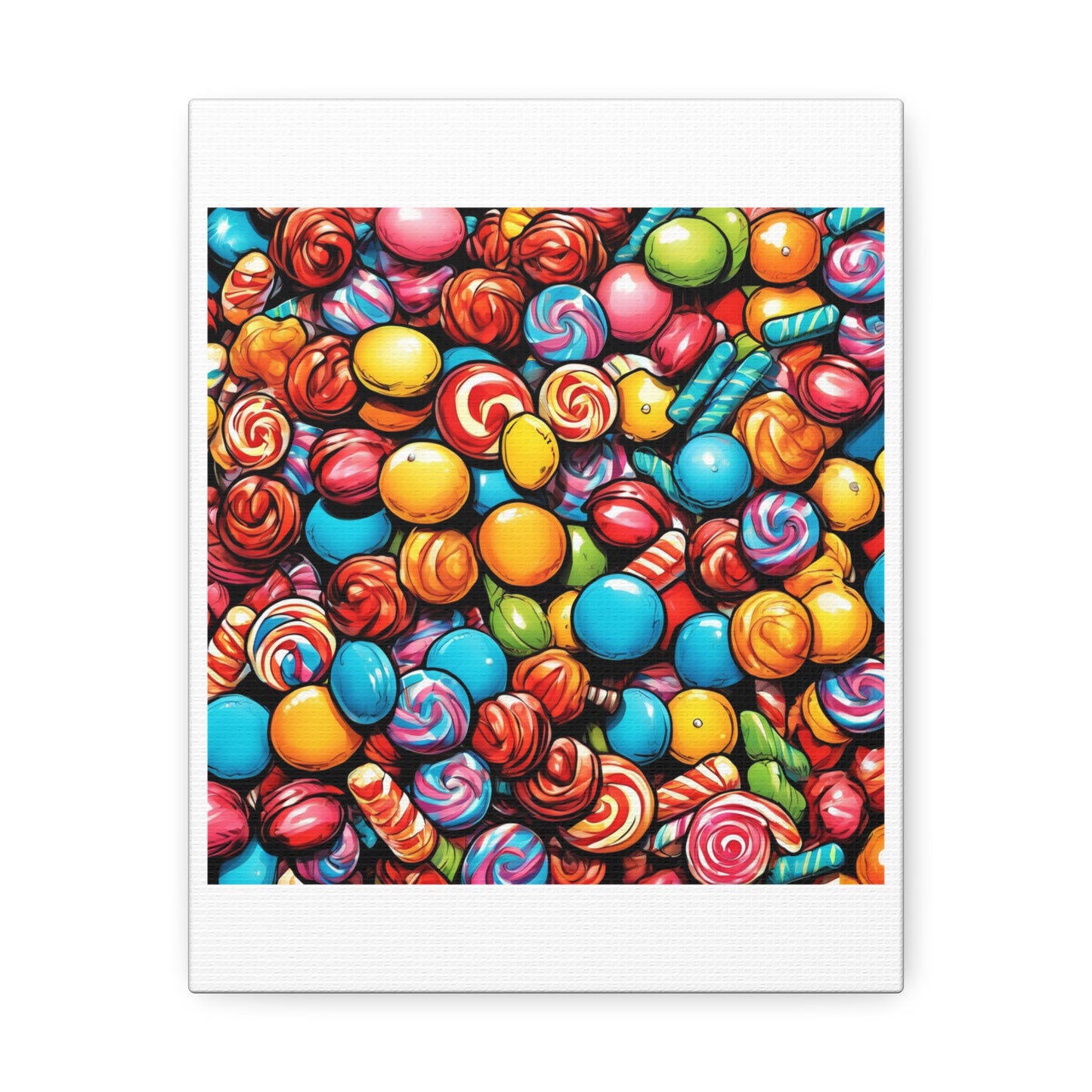 Colorful Candy Pattern Sweets Gift Art Canvas
