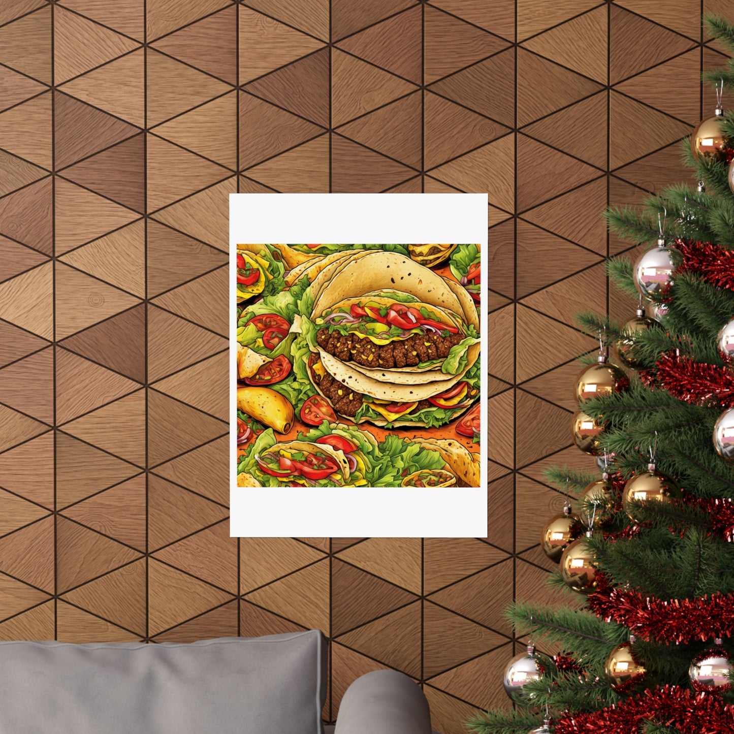 Stacked Taco Fiesta Foodie Gift Art Poster