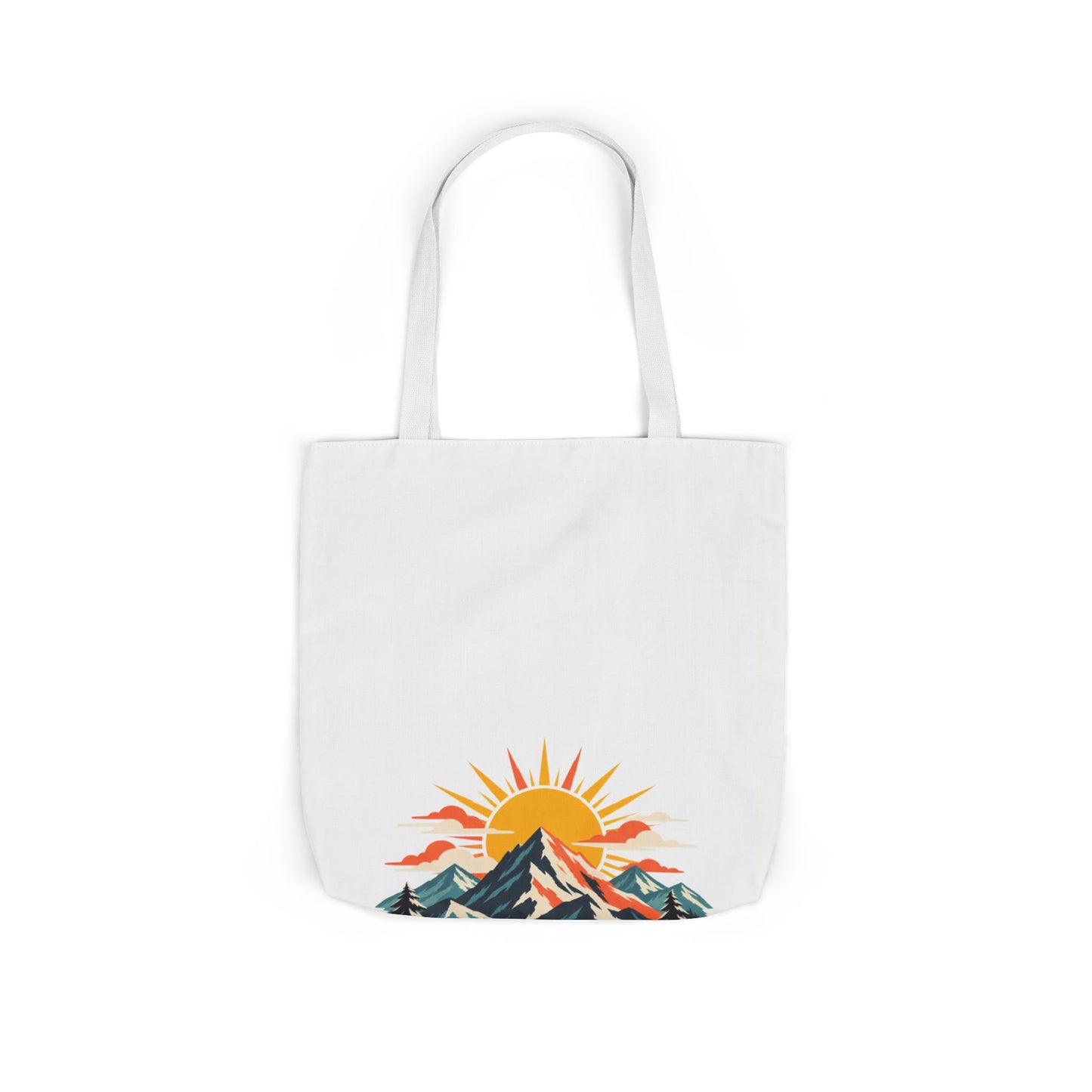 Alpine Sunrise River Mountain Adventure Tote Bag
