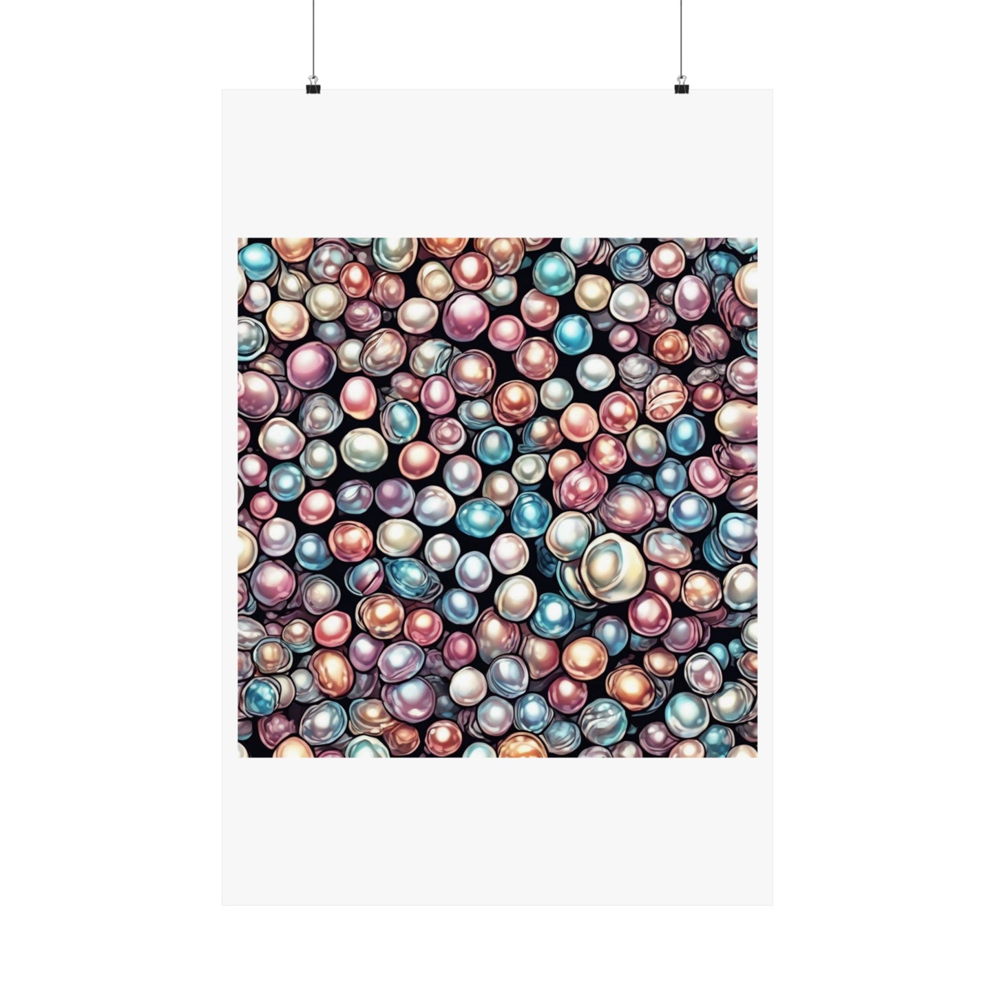 Pearl Bubble Pattern Abstract Gift Art Poster