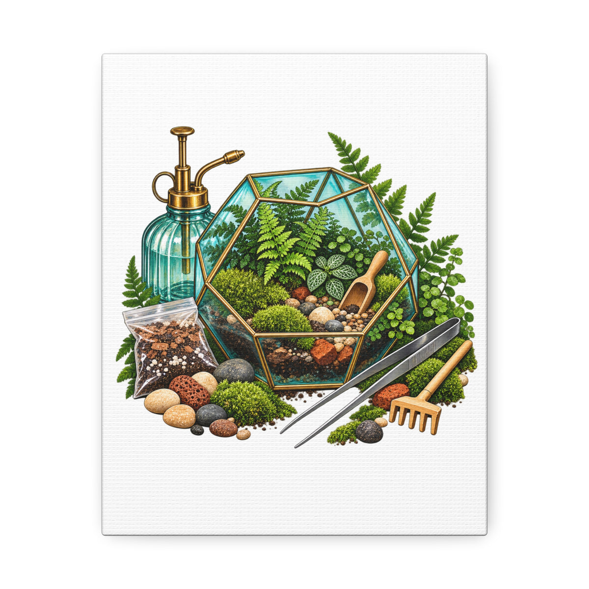 Fern Terrarium Building Workshop Canvas