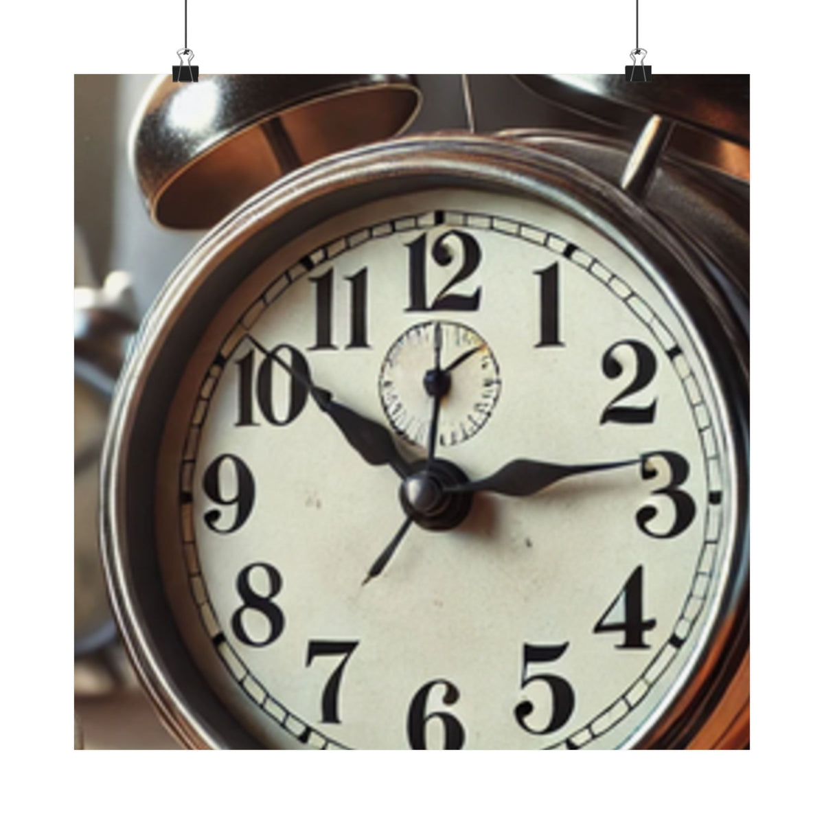 Vintage Alarm Clock Morning Routine Classic Clock Poster